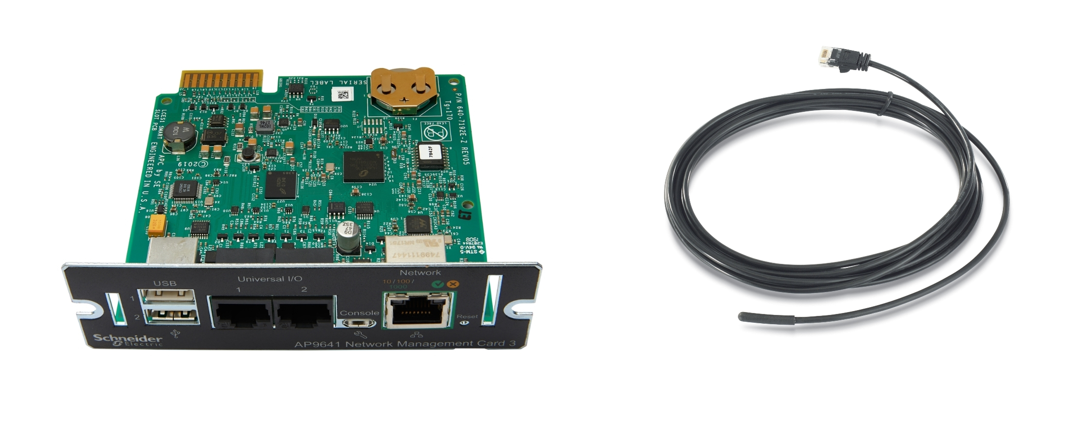 APC AP9641 Smart-UPS Network Management Card (gen3) with environmental monitoring. Product type: Network management card. 