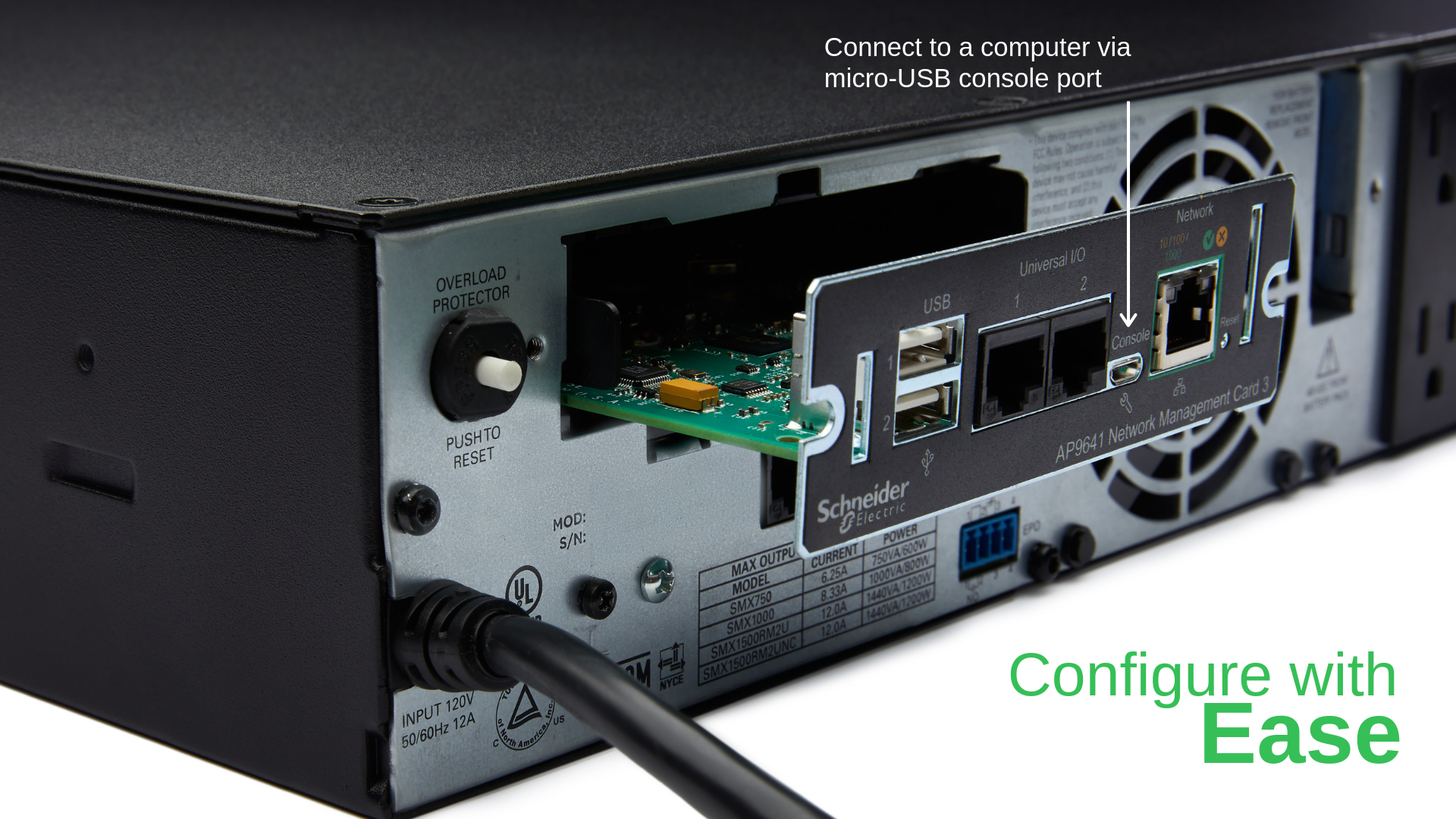 APC AP9641 Smart-UPS Network Management Card (gen3) with environmental monitoring. Product type: Network management card. 