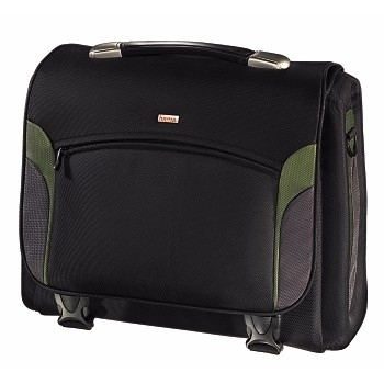 Hama Notebook-Bag "Kansas" 15.4, Black/Green