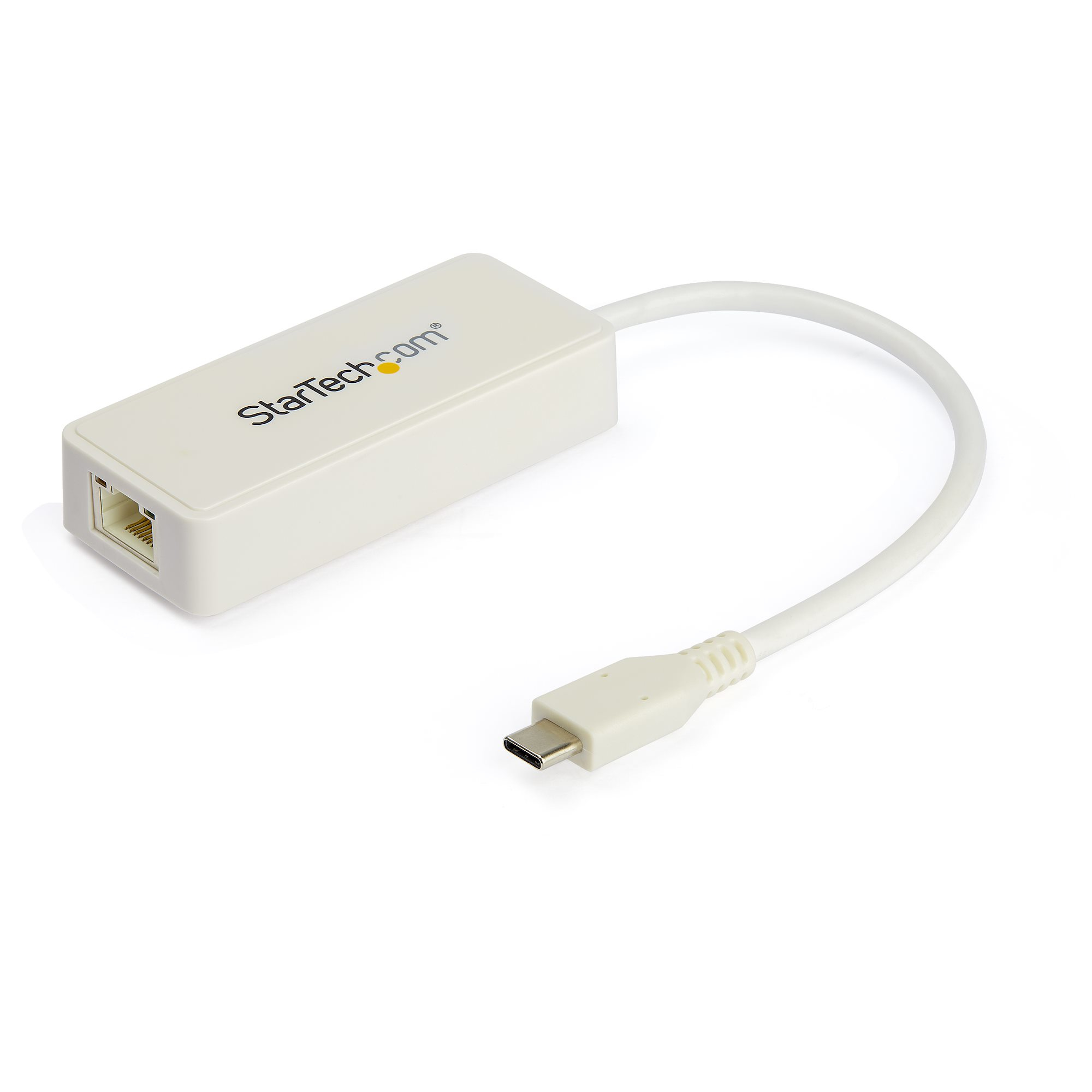 StarTech.com USB C to Gigabit Ethernet Adapter with USB A Port, White 1Gbps NIC USB 3.0/USB 3.1 Type C Network Adapter, 1GbE USB-C RJ45/LAN TB3 Compatible Windows MacBook Pro Chromebook - USB C to Ethernet (US1GC301AUW) - Network adapter - USB-C - Gigabit