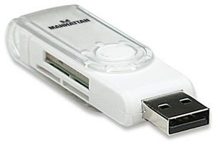 Manhattan 100793 card reader USB 2.0 White