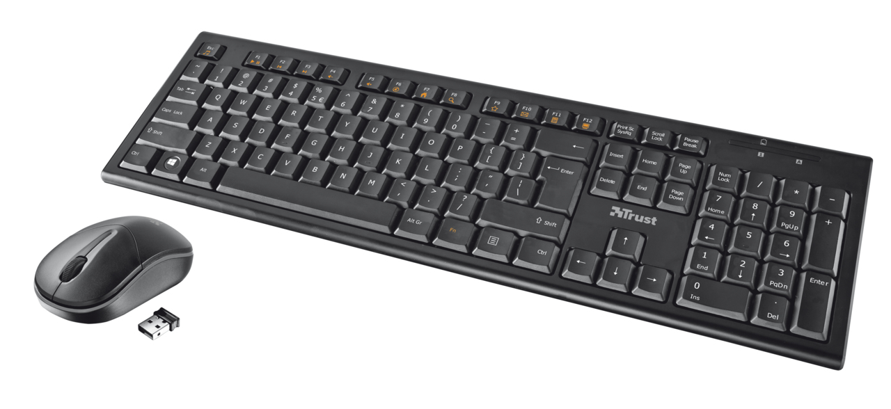 Trust 18768 keyboard Mouse included Home RF Wireless Black – image 2