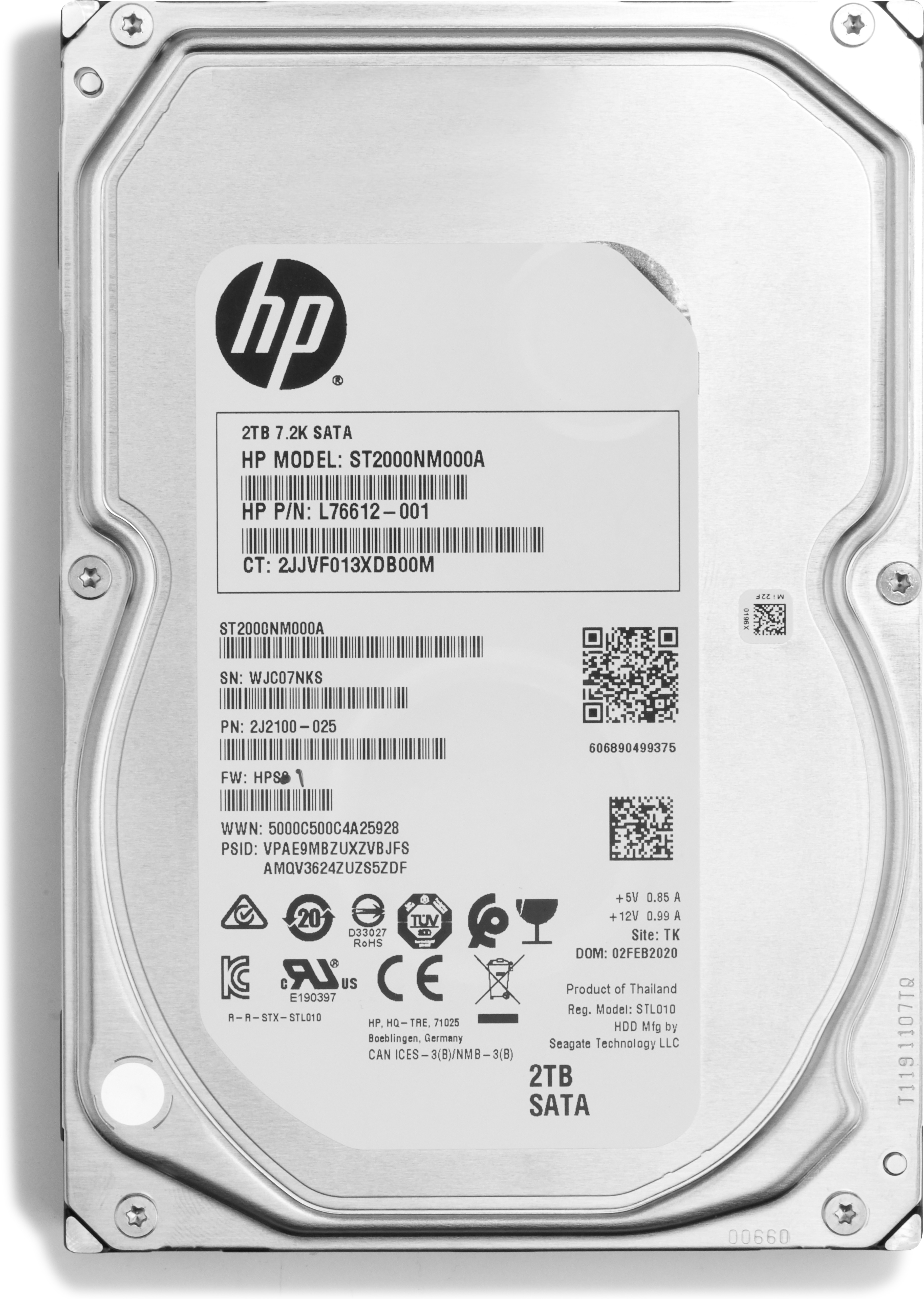 HP Disque dur SMR 2 To 7200 tr/min SATA 2000 GB