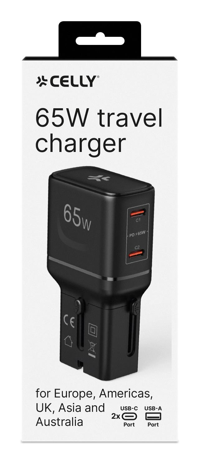 Celly MULTIPLUGSL65W mobile device charger Headphones, Smartphone, Tablet Black AC Fast charging Indoor – image 6
