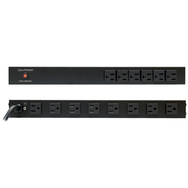 CyberPower PDU15B6F8R power distribution unit (PDU) 14 AC outlet(s) 1U Black – image 2