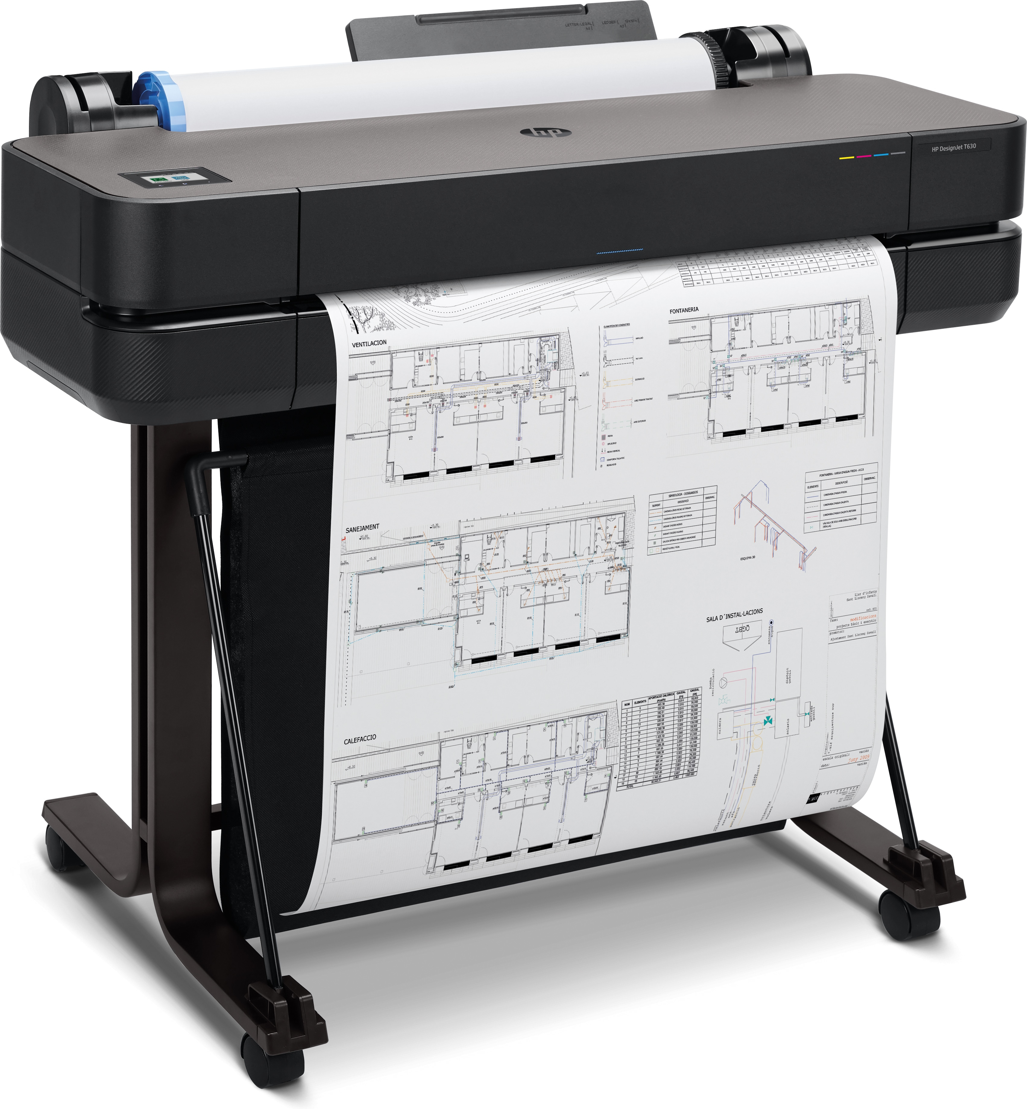HP DesignJet T630 24" Großformatdrucker Schwarz