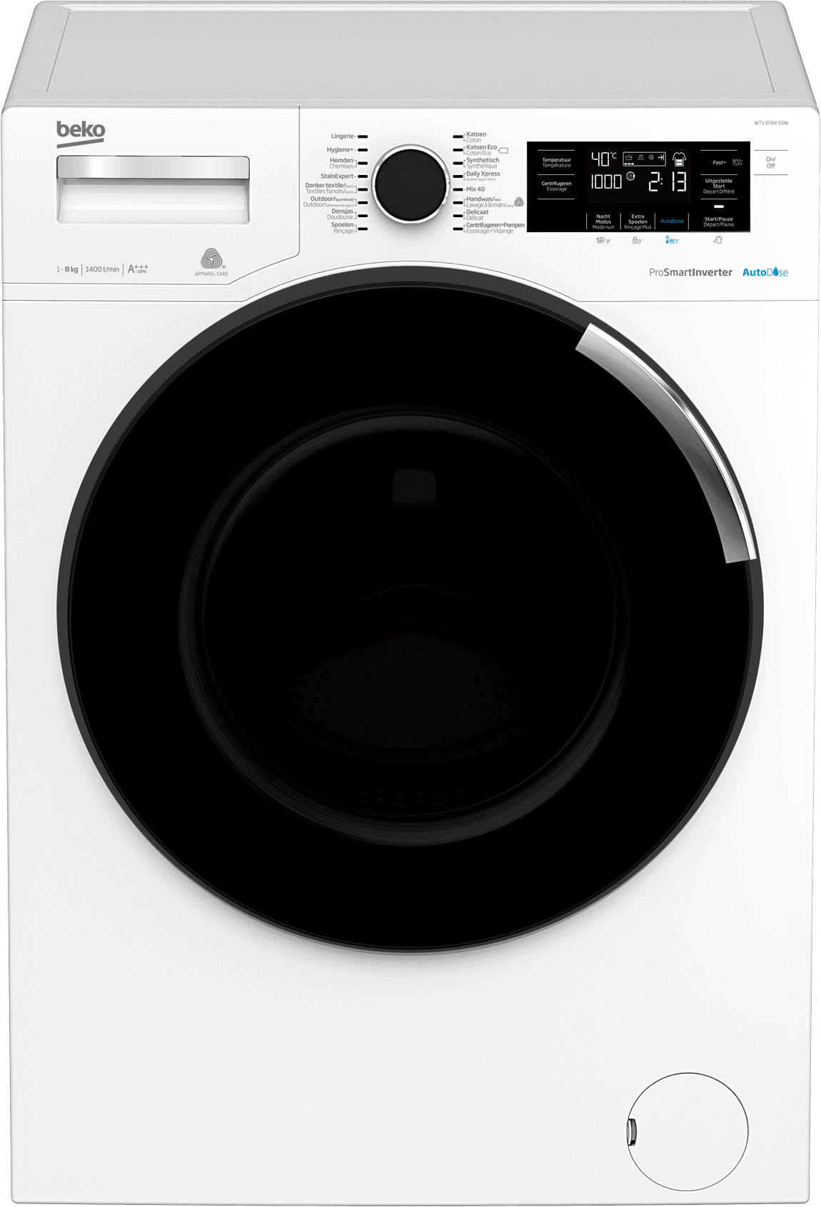 Beko WTV8744XDW — vue 1 sur 5