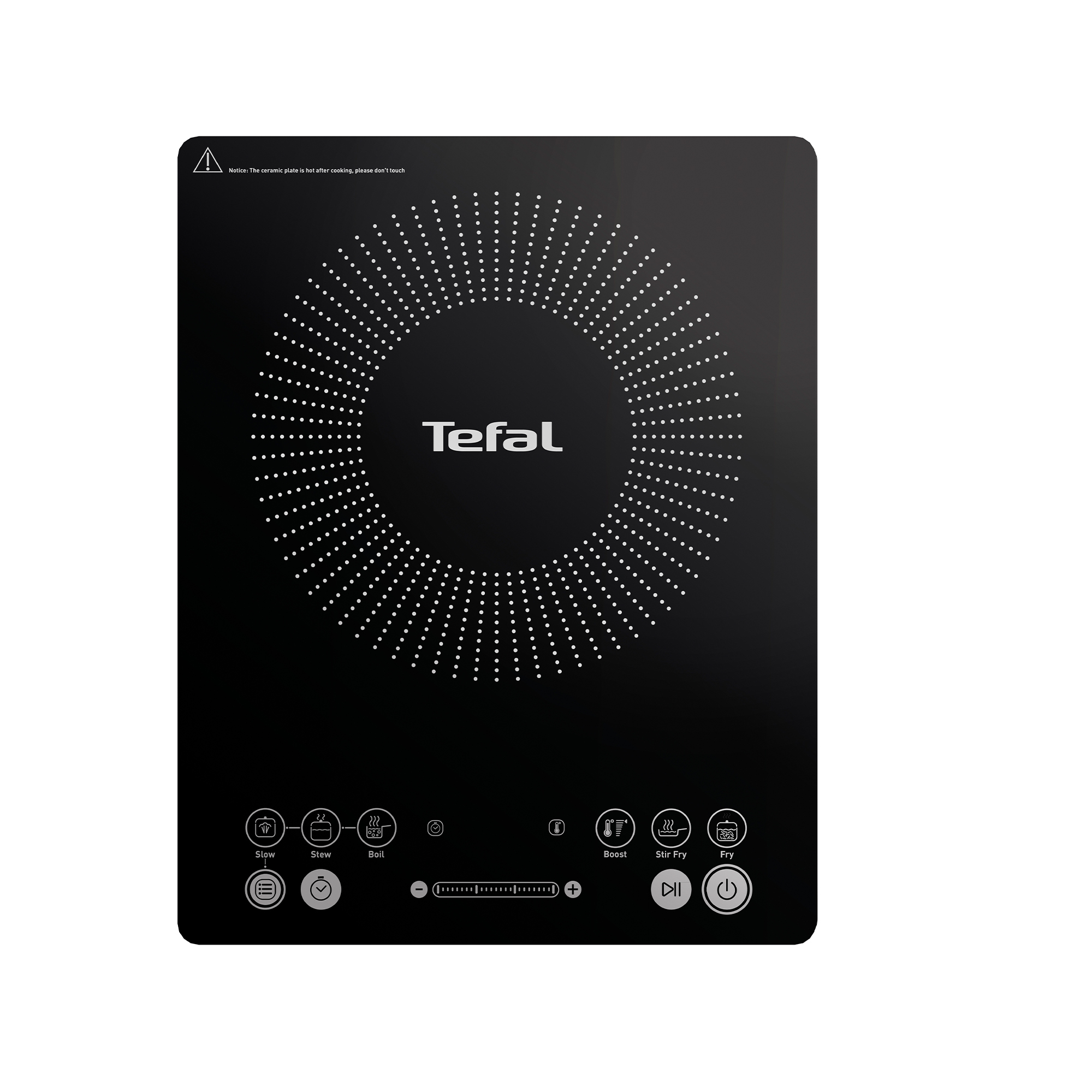 Tefal IH2108G1 hob Black Countertop