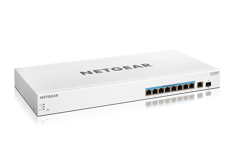 NETGEAR 10-Port Ultra60 PoE Gigabit Ethernet Smart Switch (GS710TUP)