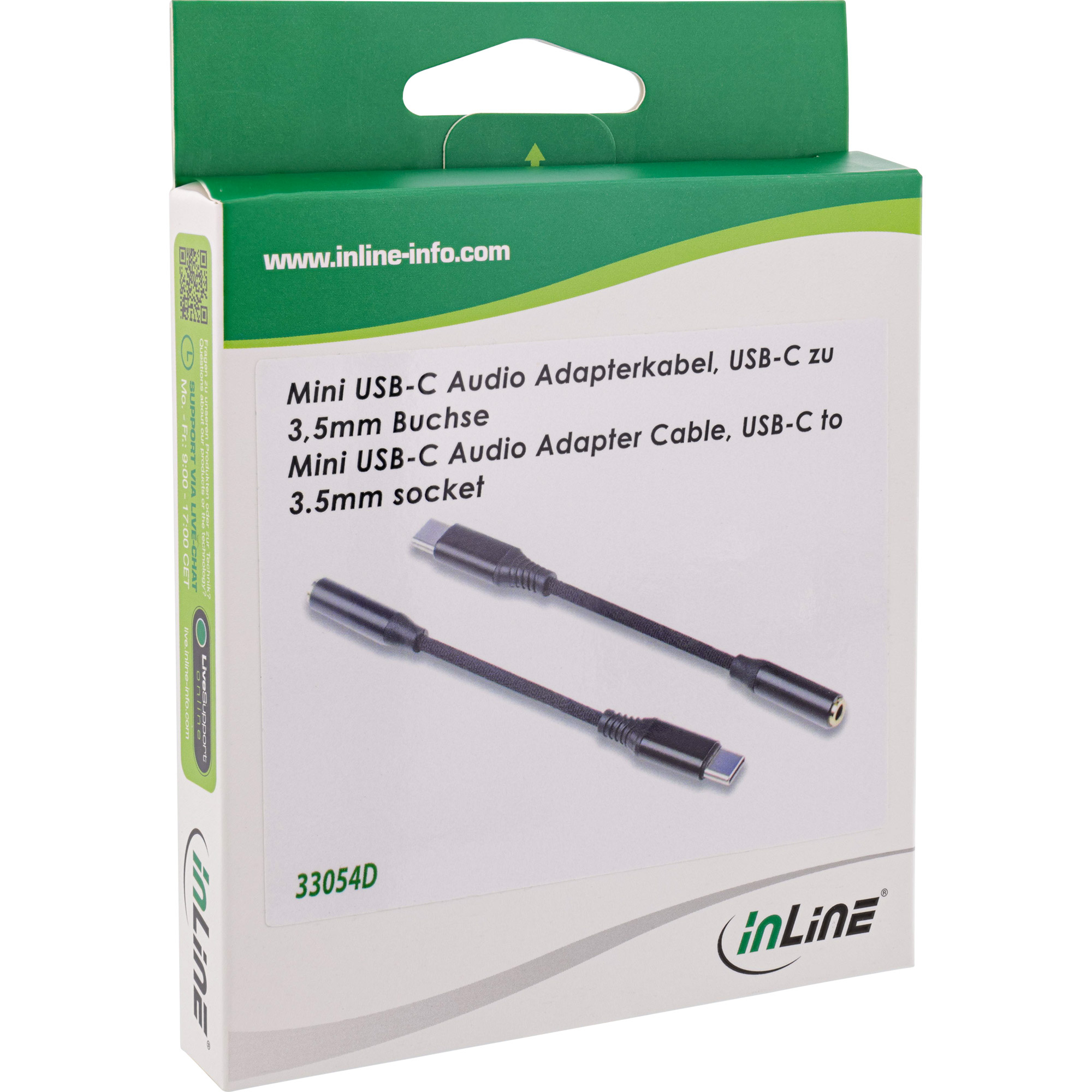 InLine USB-C audio adapter cable, USB-C to – image 6