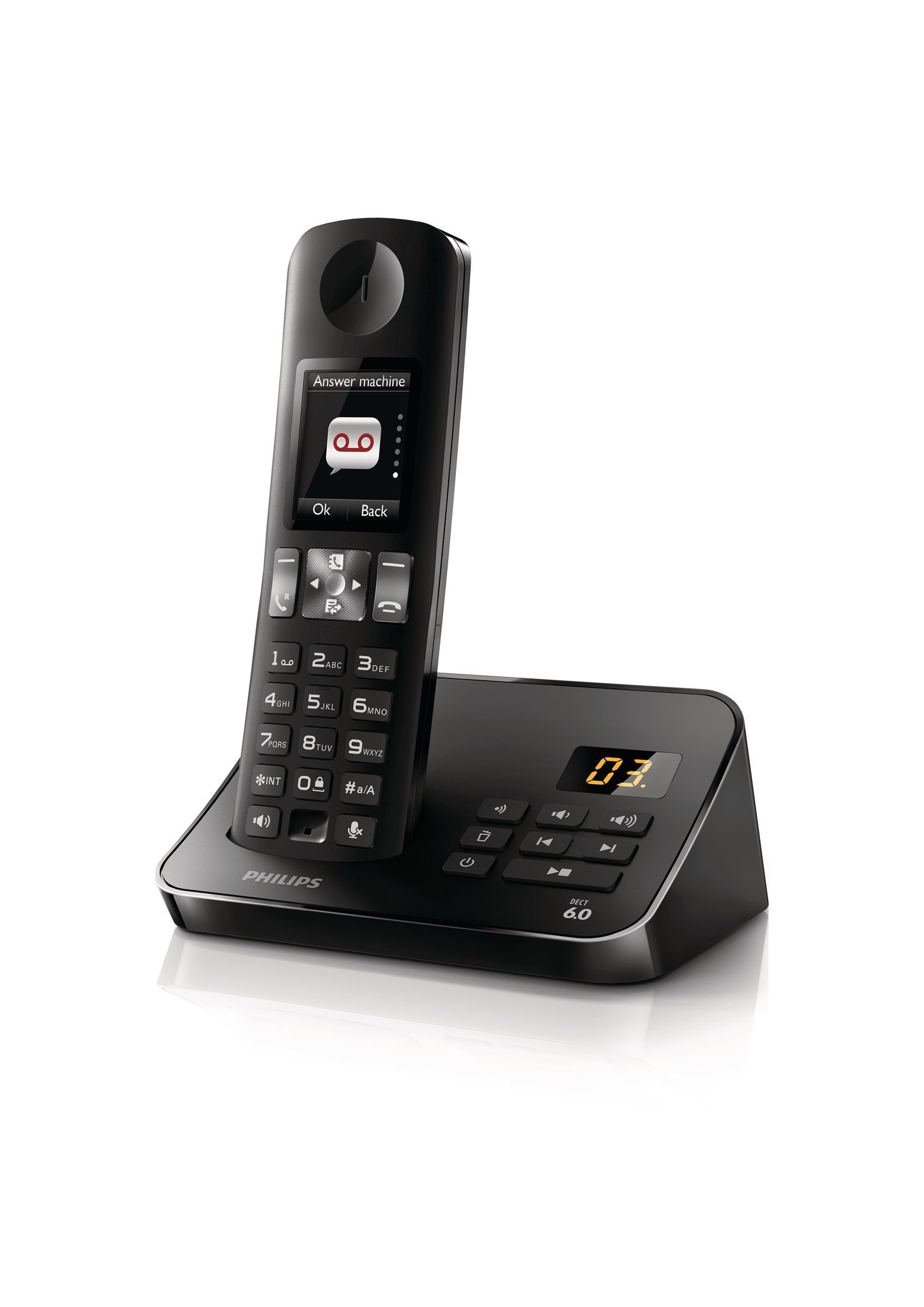 Philips D6051B/BR telephone DECT telephone Caller ID Black