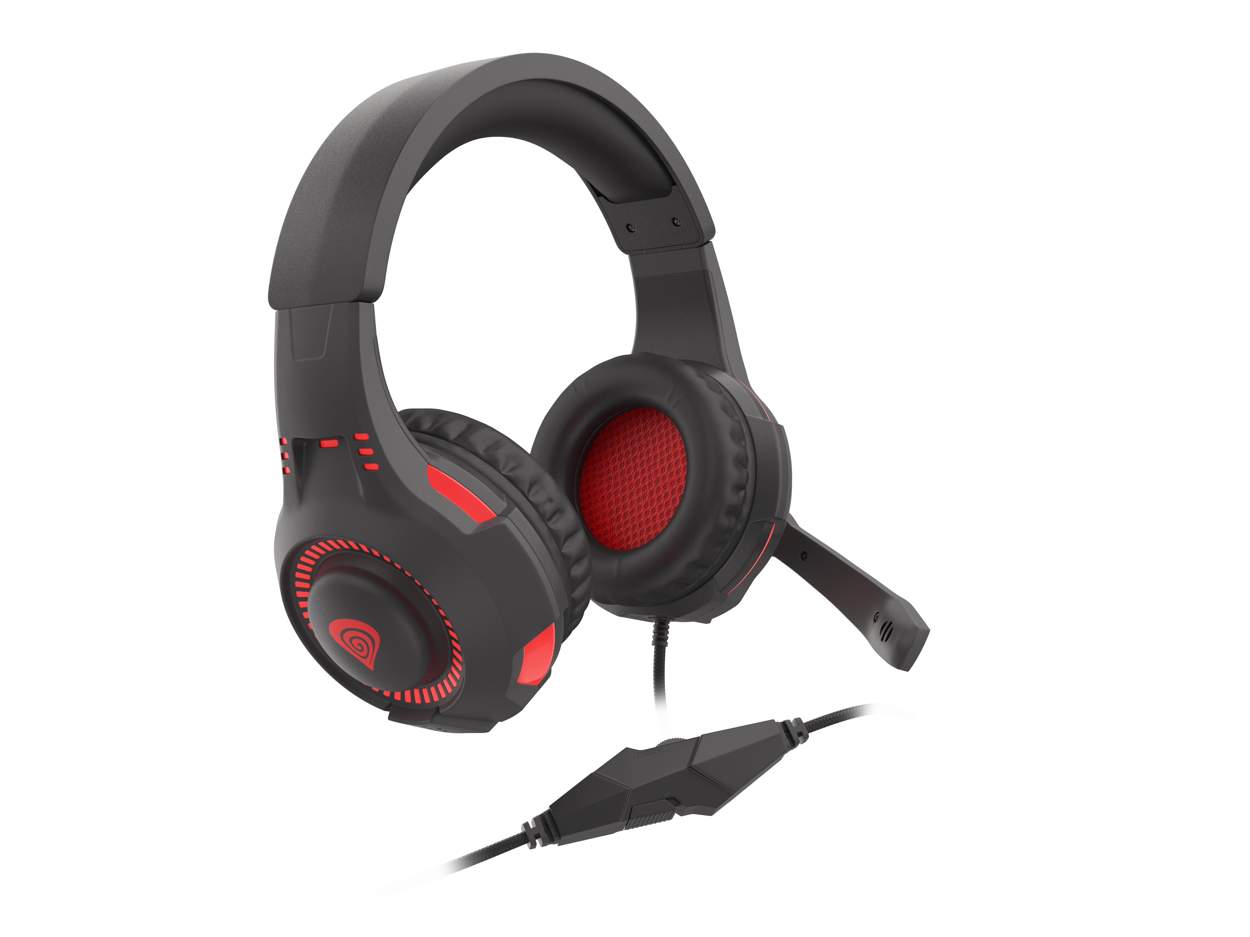 GENESIS Radon 210 Auricolare Cablato A Padiglione Gaming USB tipo A Nero, Rosso