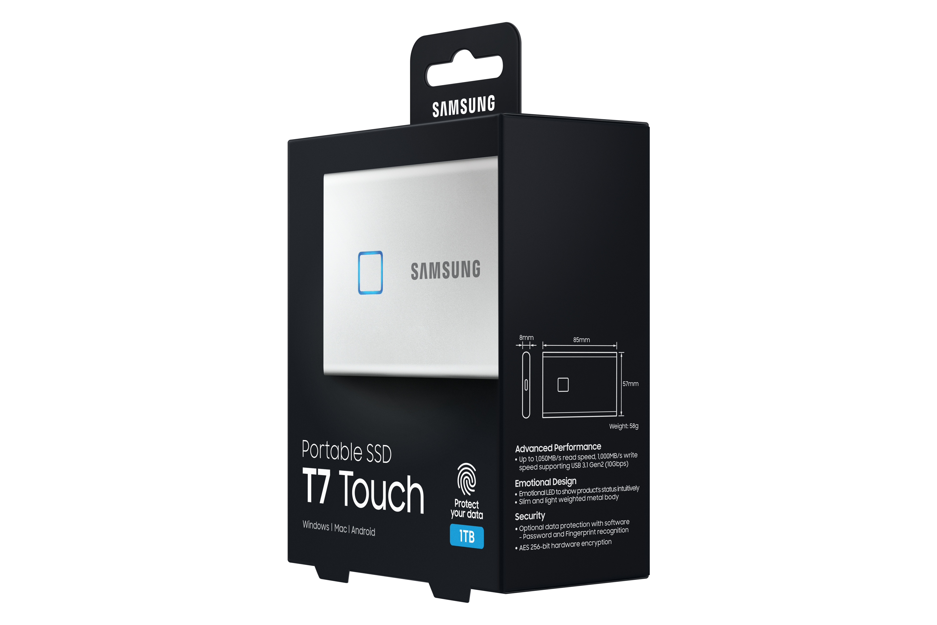 Samsung Portable SSD T7 Touch 1TB – Silver image 11
