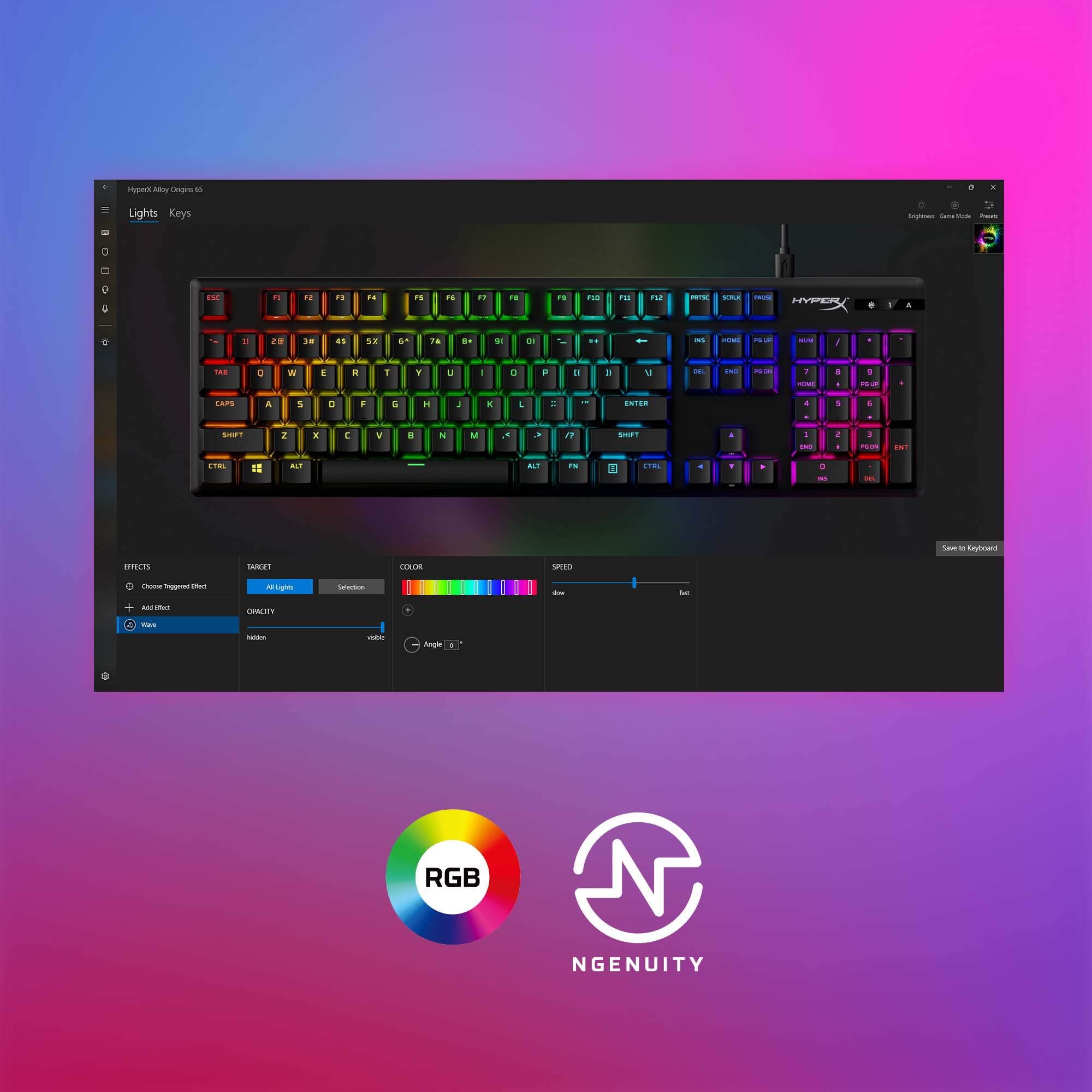 HyperX Alloy Origins PBT HX Aqua Gaming Keyboard – image 9