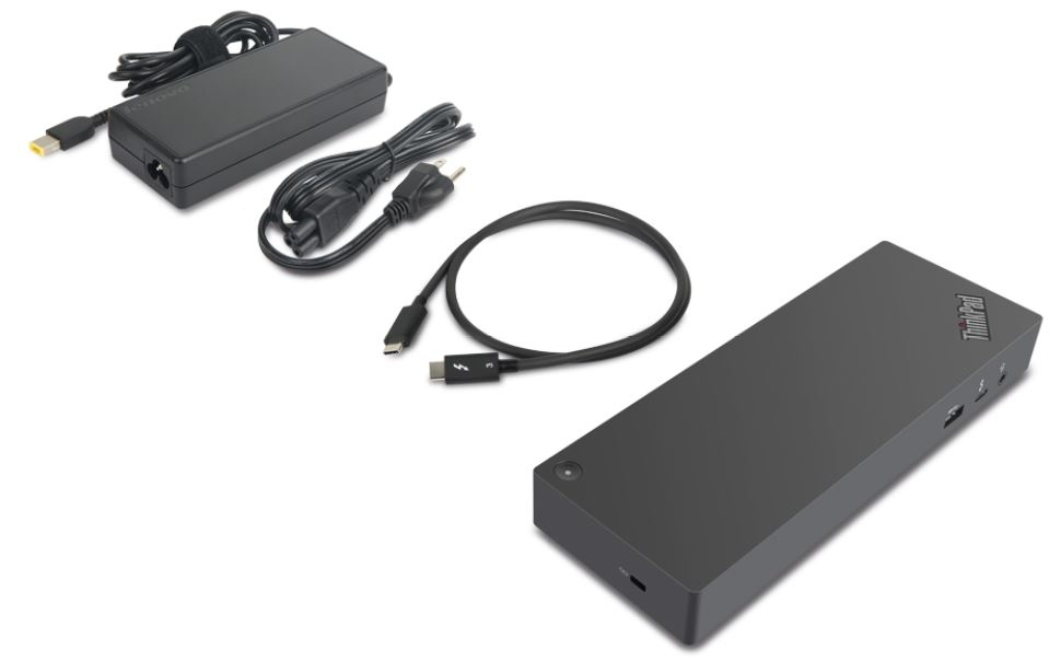 Lenovo 40AN0135US laptop dock/port replicator Wired Thunderbolt 3 Black, Red – image 4
