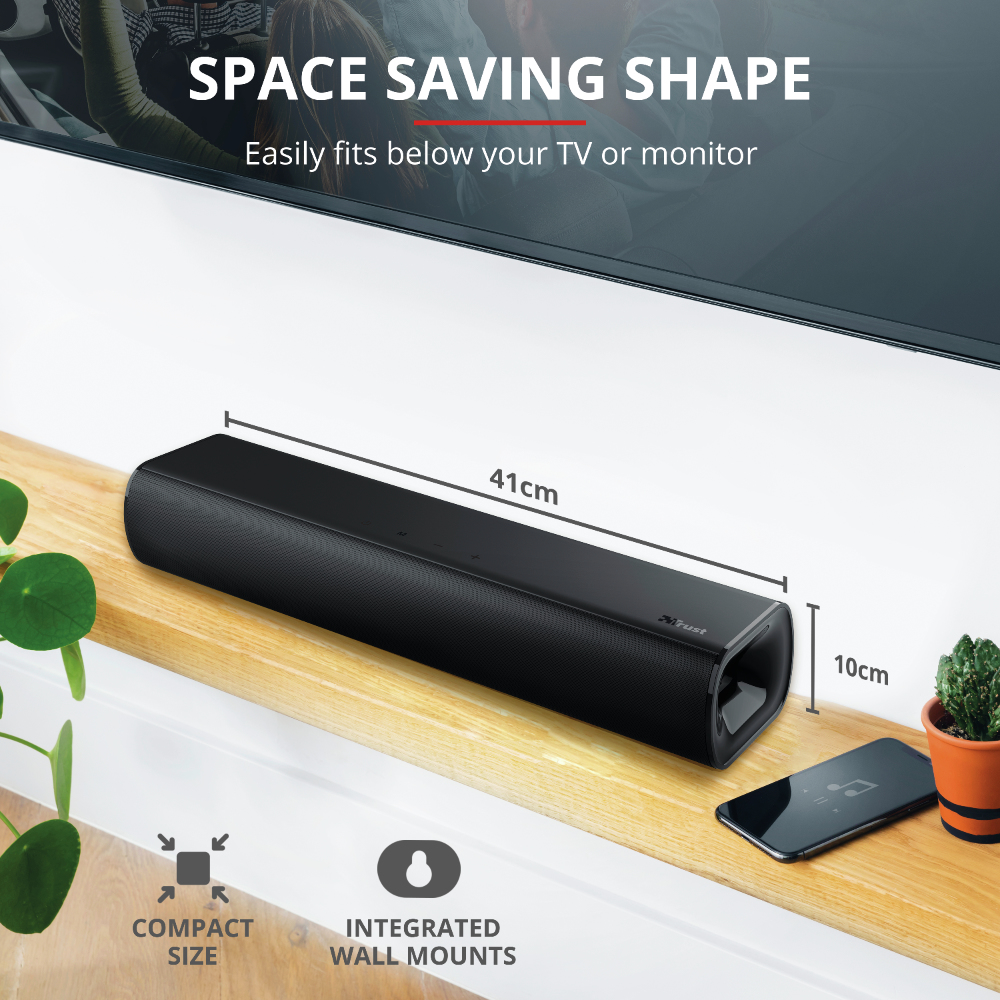 Trust 23642 soundbar speaker Black 2.0 channels – image 5