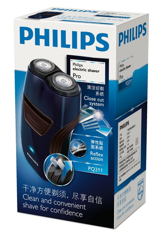 Philips PQ211/18 men's shaver Rotation shaver Blue, Brown – image 2