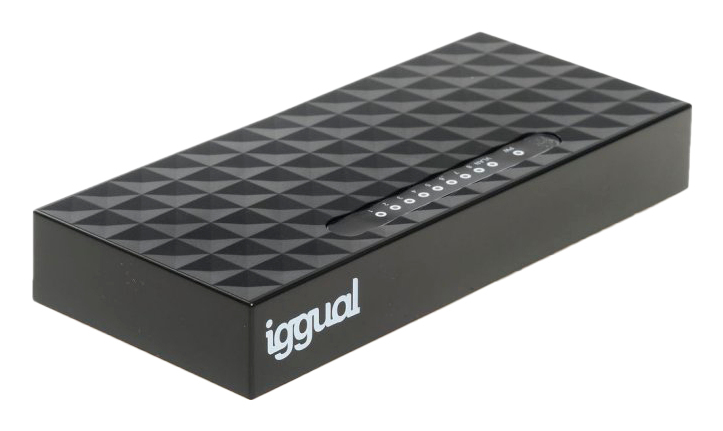 iggual GES8000 Unmanaged Gigabit Ethernet (10/100/1000) Black – image 1