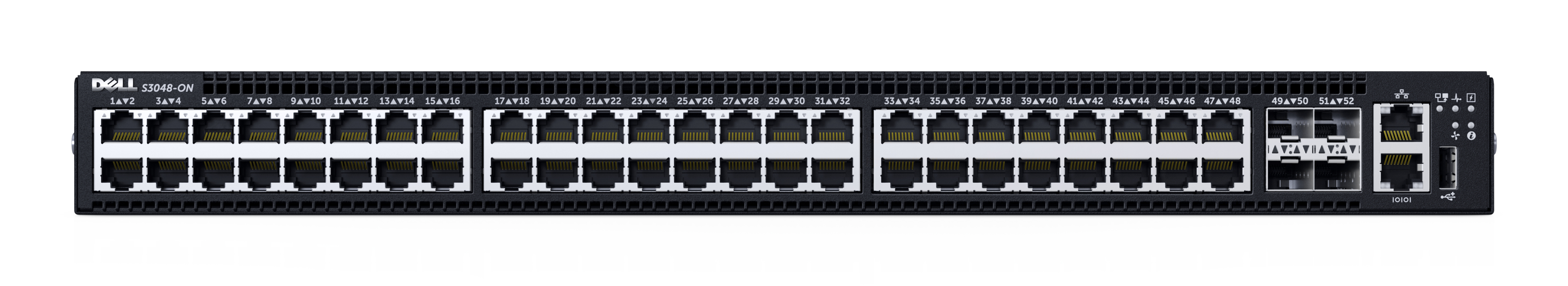 DELL S-Series Networking S3048-ON with reversed Air-Flow Managed L2/L3 Gigabit Ethernet (10/100/1000) 1U Black