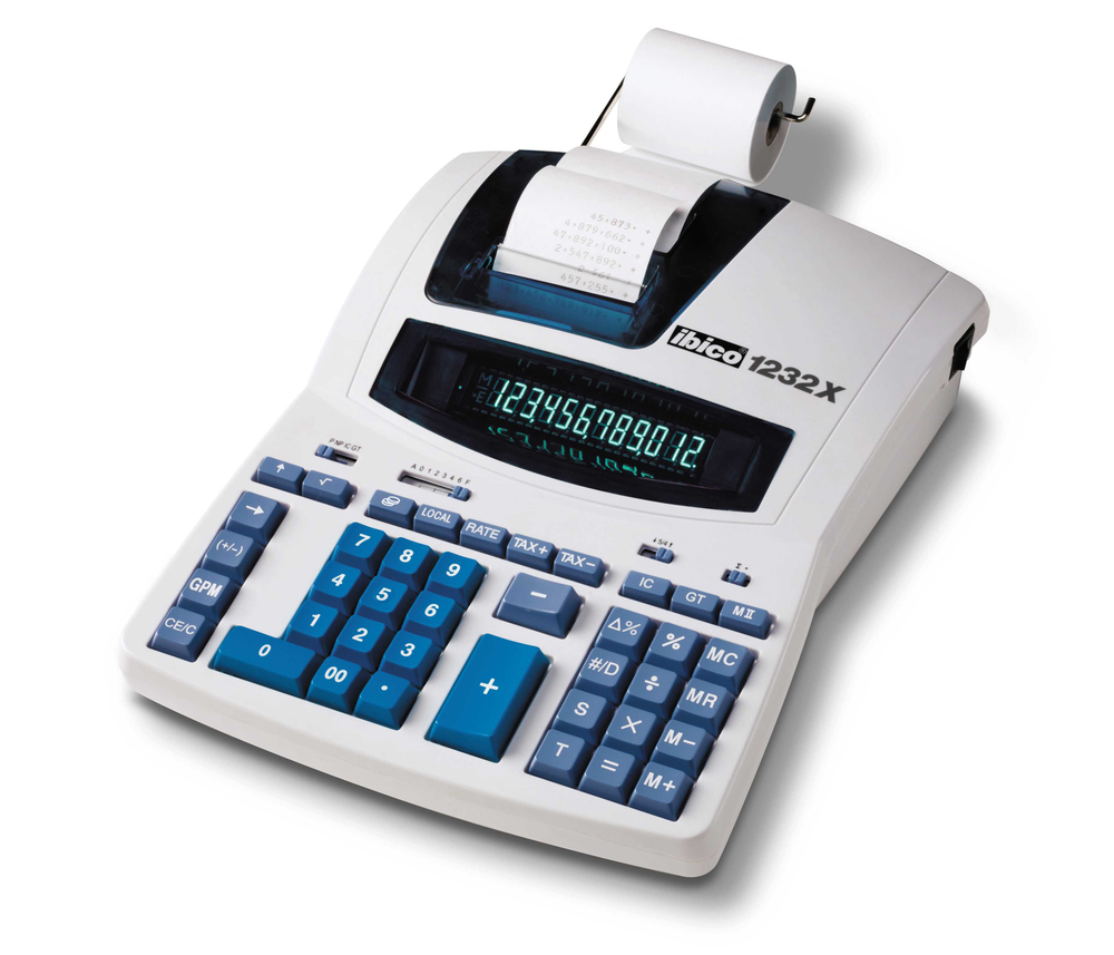 Rexel Printing Calculator Ibico 1232X Professional 12-digit