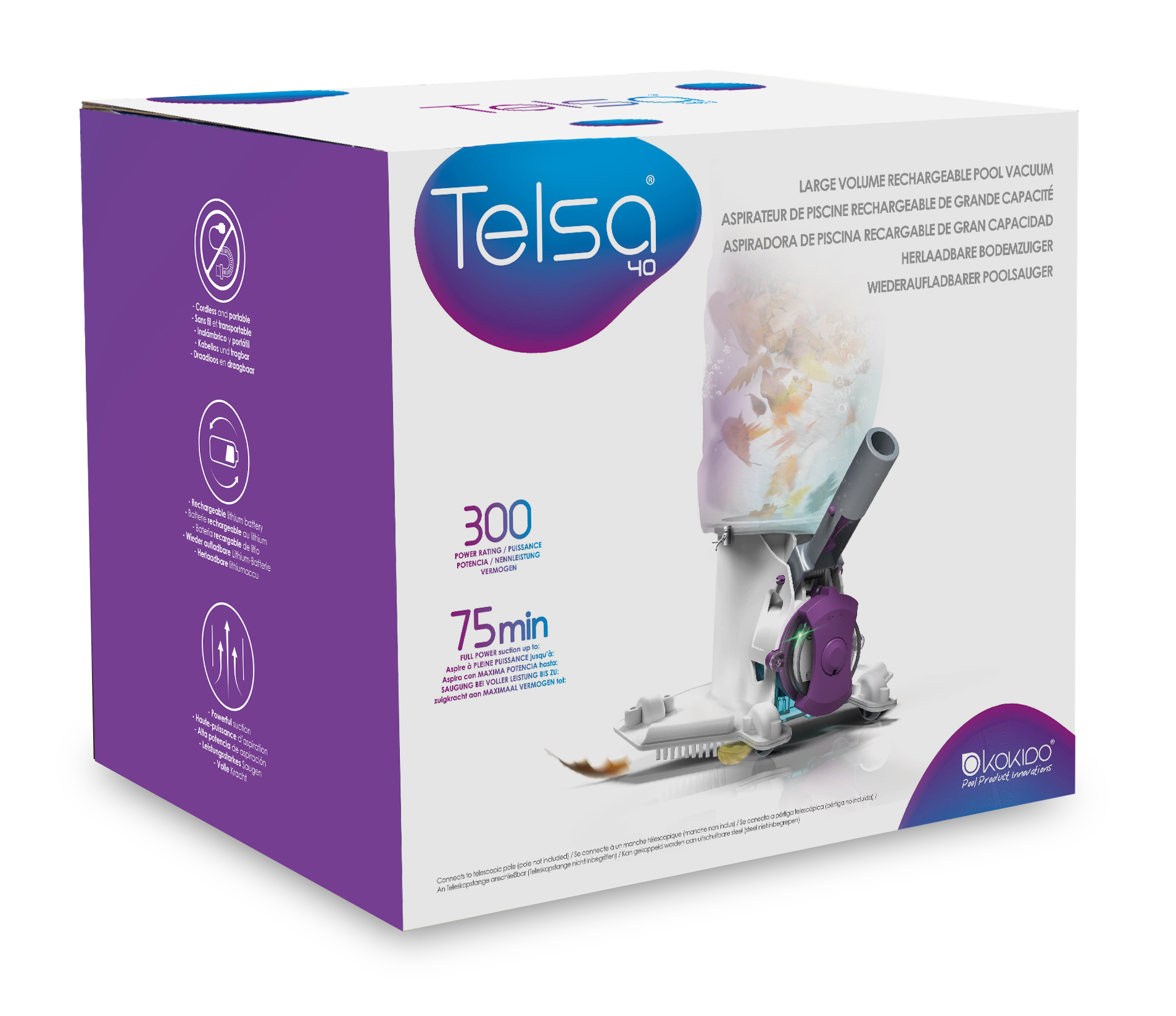 Kokido TELSA 40 Large Volume Rechargeable Pool Vacuum – image 6