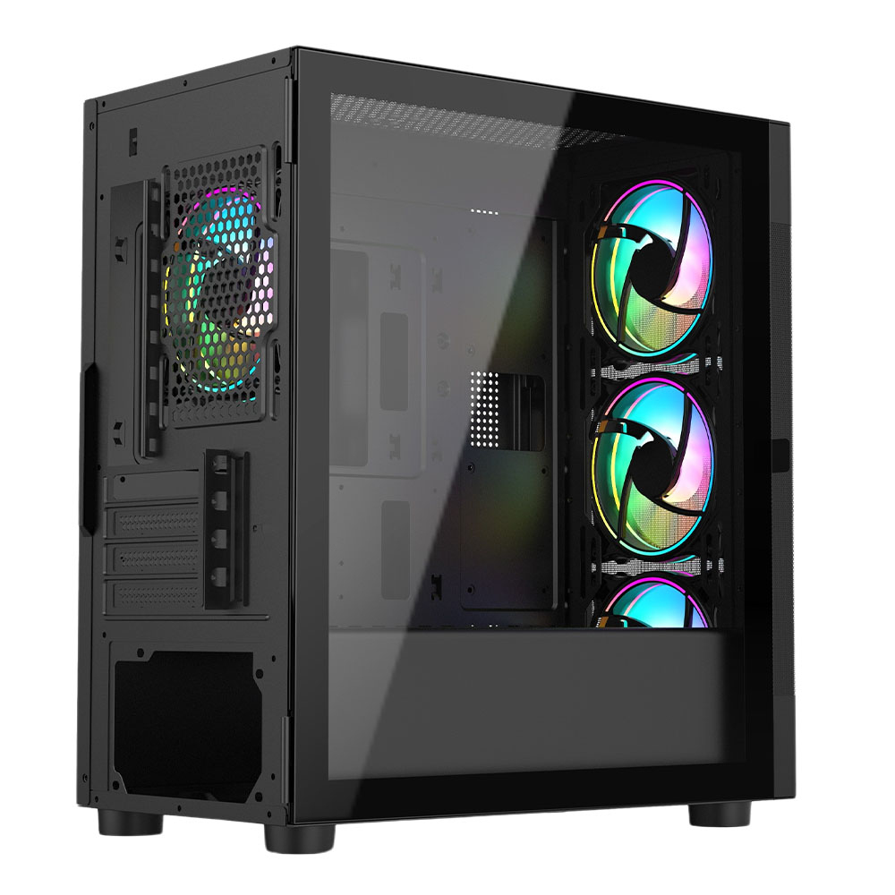 VIDA ZEPHYR-BLK computer case Black – image 6