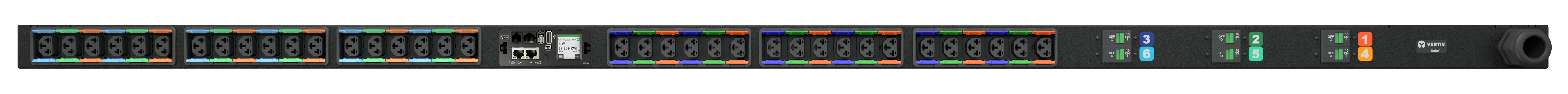 Vertiv Geist VP4G30AF unità di distribuzione dell'energia (PDU) 36 presa(e) AC 0U Nero
