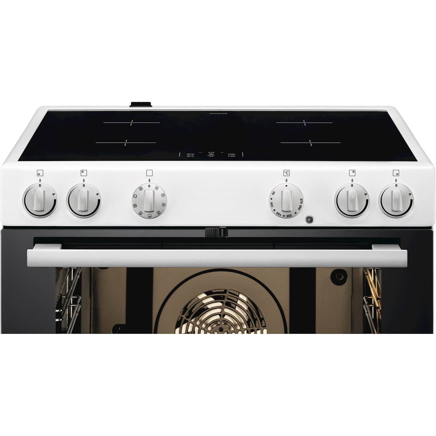 Electrolux EKI6059EFW Freestanding cooker Electric Zone induction hob Black, White – image 2