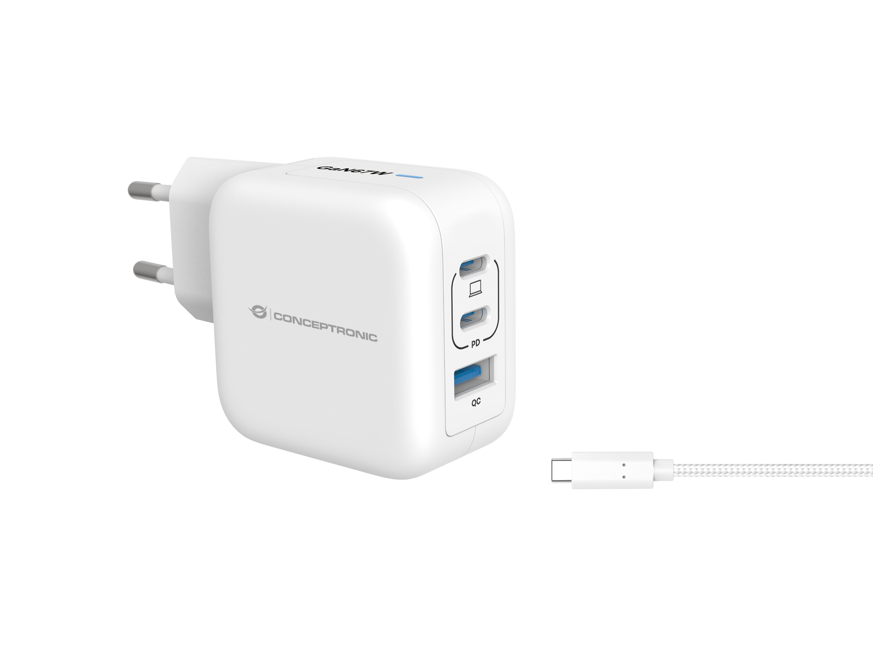 Conceptronic ALTHEA17W Caricabatterie per dispositivi mobili Universale Bianco AC Ricarica rapida Interno