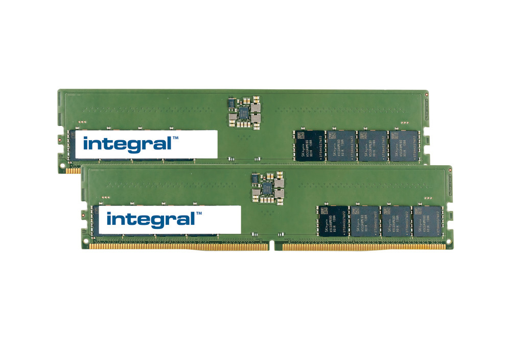 Integral 32GB (2x16GB) PC RAM MODULE KIT DDR5 4800MHZ PC5-38400 UNBUFFERED NON-ECC DIMM