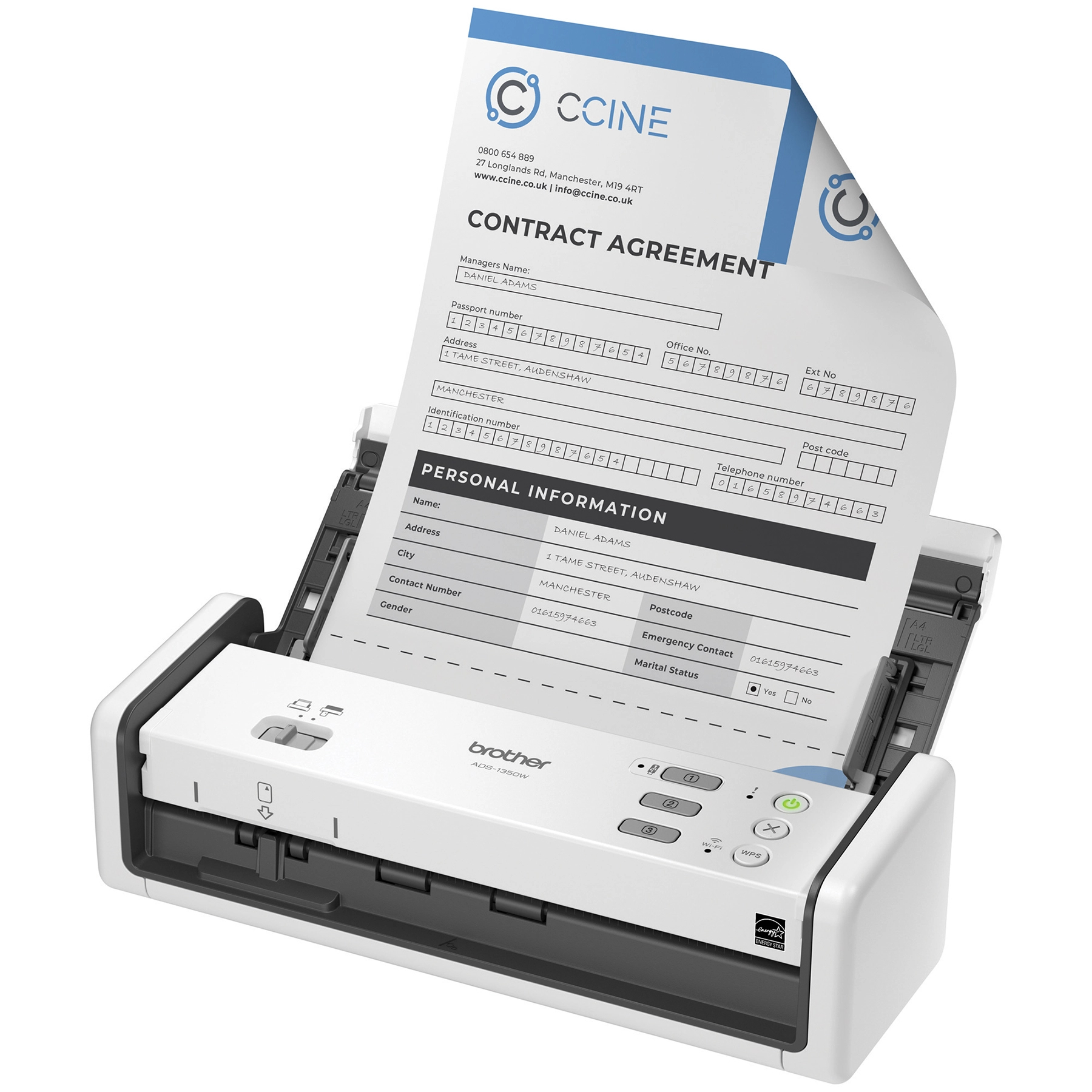 Brother ADS-1350W Sheet-fed scanner – image 2