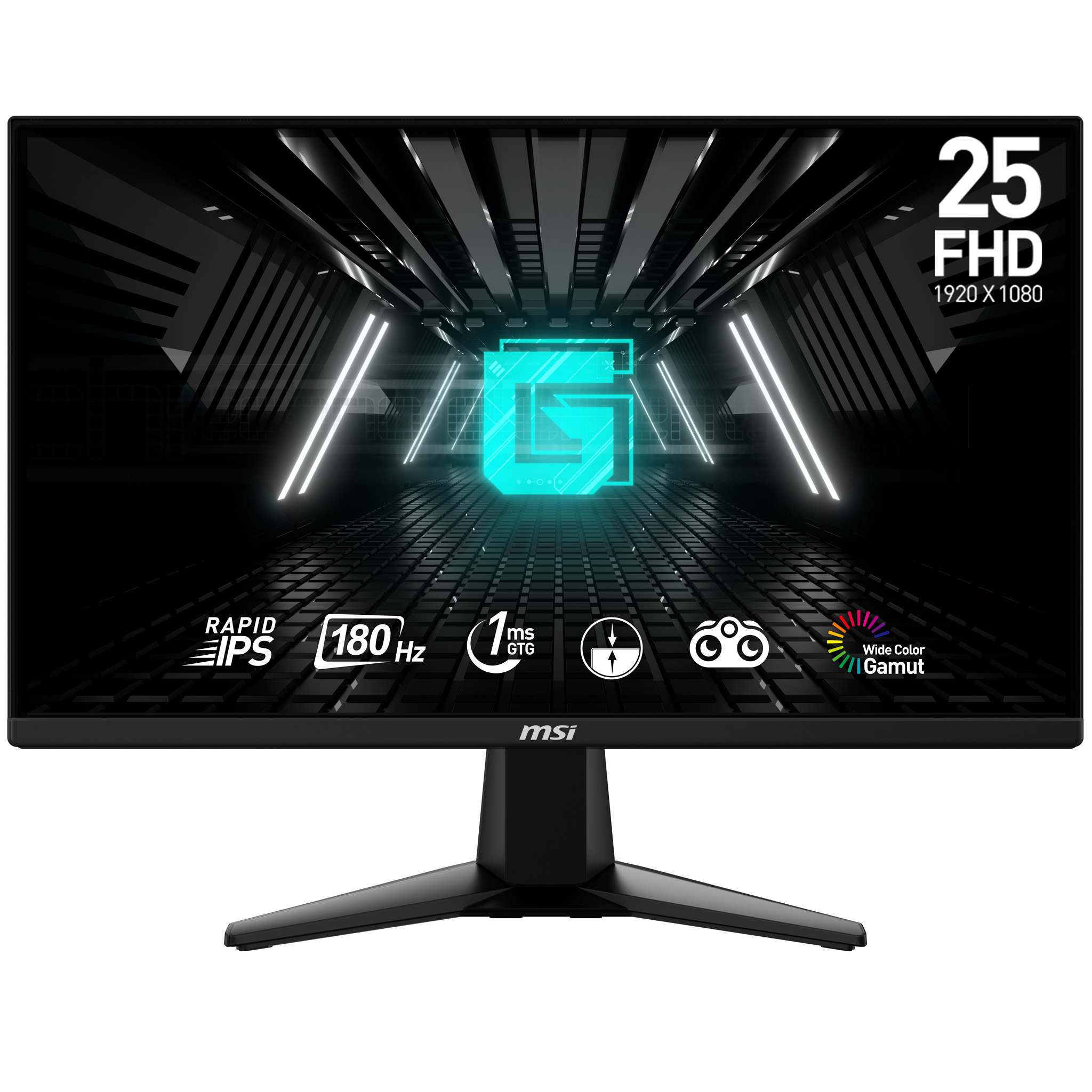 MON 24,5 IPS GAMING 2HDMI DP VESA MSI G255F BLACK VESA FHD