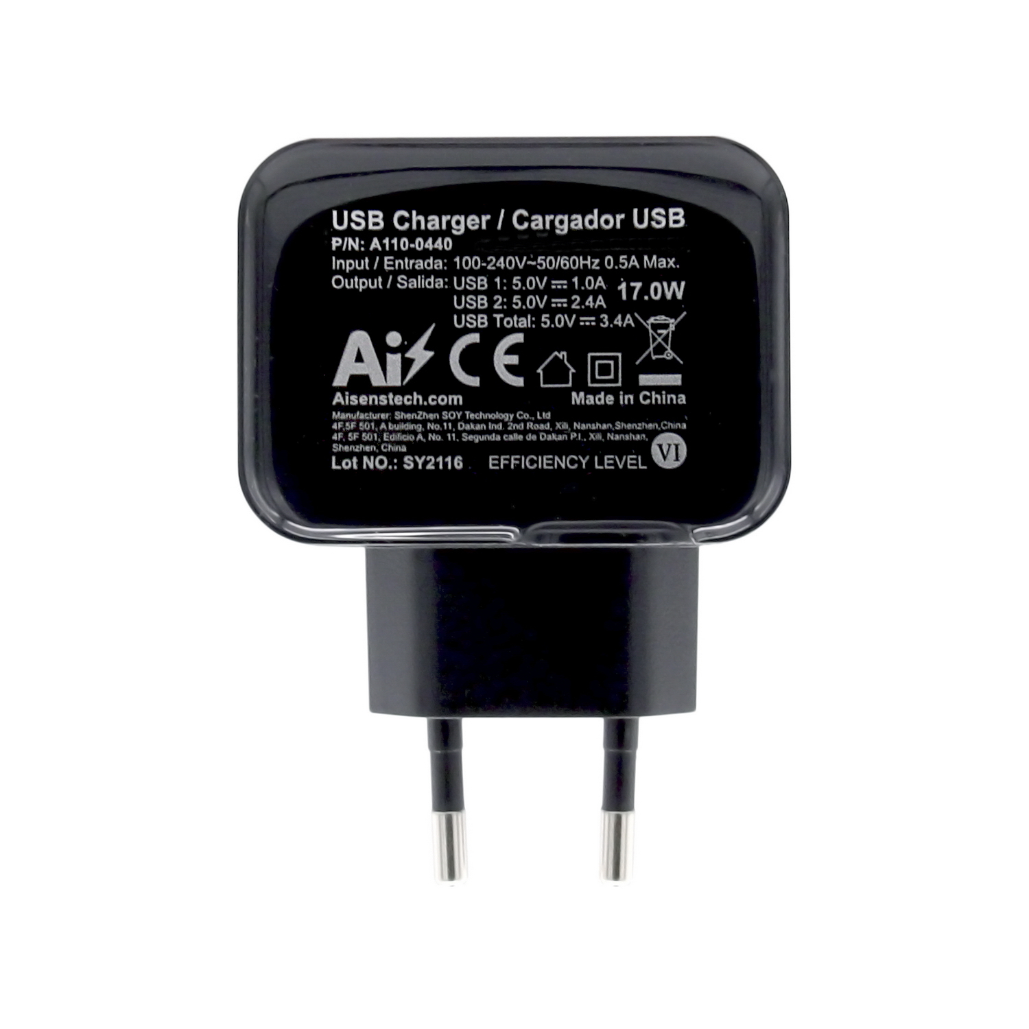 AISENS A110-0440 mobile device charger Universal Black AC Indoor – image 4