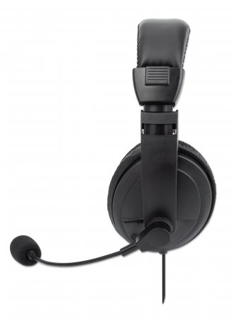 Manhattan Stereo Over-Ear Headset (USB) (Clearance Pricing), Microphone Boom (padded), Retail Box Packaging, Adjustable Headband, Ear Cushions, 1x USB-A for bot – image 4