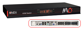 Lindy 32367 KVM switch Rack mounting Black