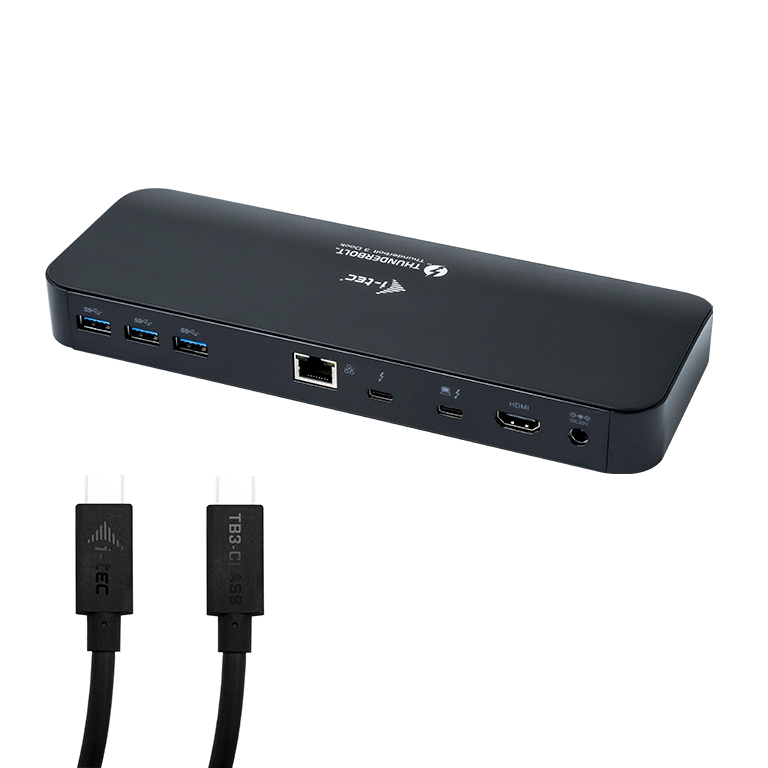 i-tec Thunderbolt 3 Dual 4K Docking Station + USB-C to DP Cable (1,5 m) with Power Delivery – image 1