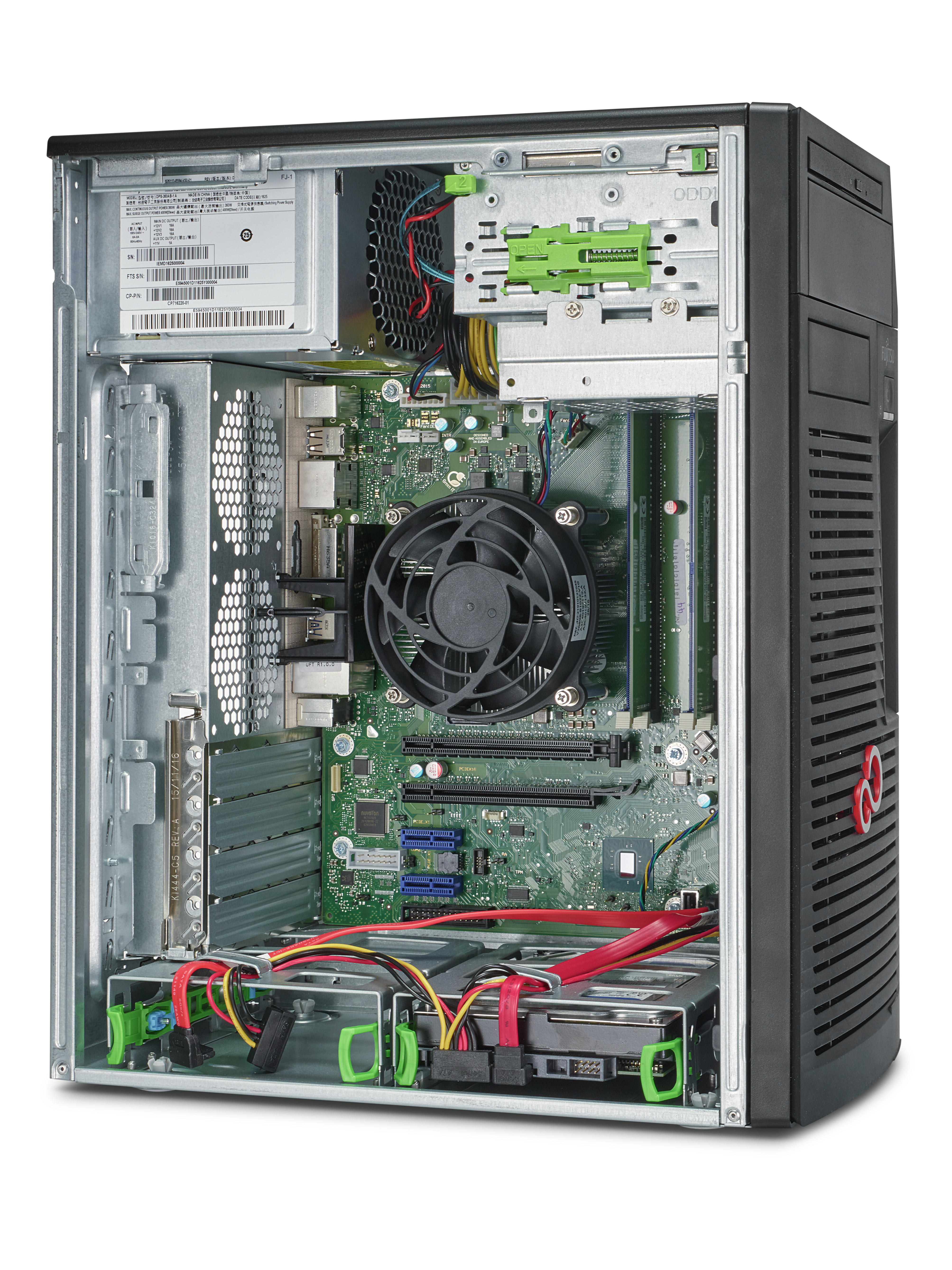 Fujitsu CELSIUS W580 Intel Xeon E E-2234 16 GB DDR4-SDRAM 256 GB SSD NVIDIA Quadro P2200 Windows 10 Pro Micro Tower Workstation Black, Red image 5