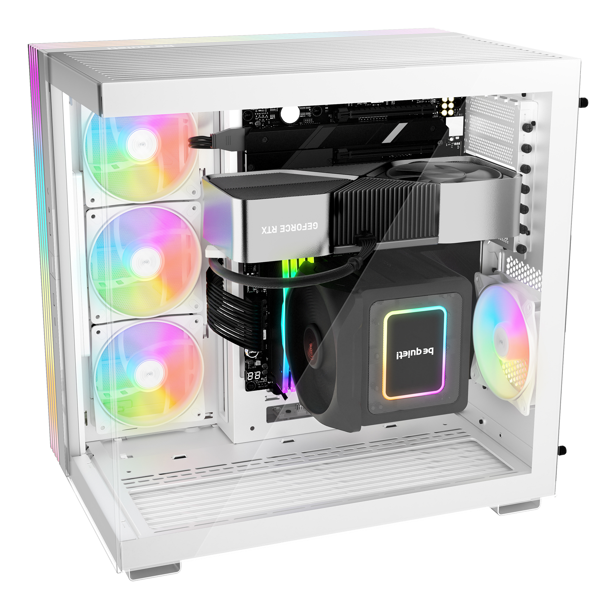 Gabinete Gamer be quiet! LIGHT BASE 600 DX White - Media Torre - ATX/M-ATX/Mini-ATX - Panel Lateral - Blanco - BGW66 Gabinete Gamer be quiet! LIGHT BASE 600 DX White - Media Torre - ATX/M-ATX/Mini-ATX - Panel Lateral - Blanco - BGW66