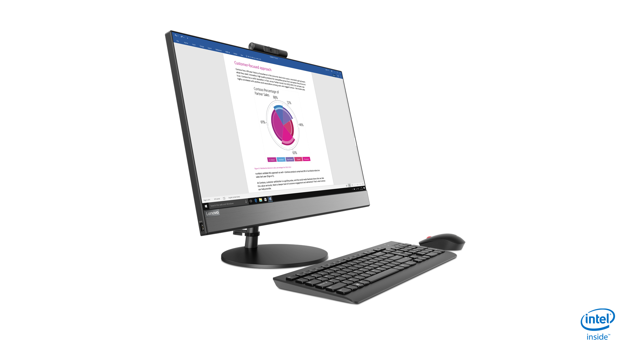 Lenovo V530 Intel® Core™ i7 i7-9700T 60.5 cm (23.8″) 1920 x 1080 pixels All-in-One PC 16 GB DDR4-SDRAM 512 GB SSD Windows 10 Pro Wi-Fi 5 (802.11ac) Black image 8