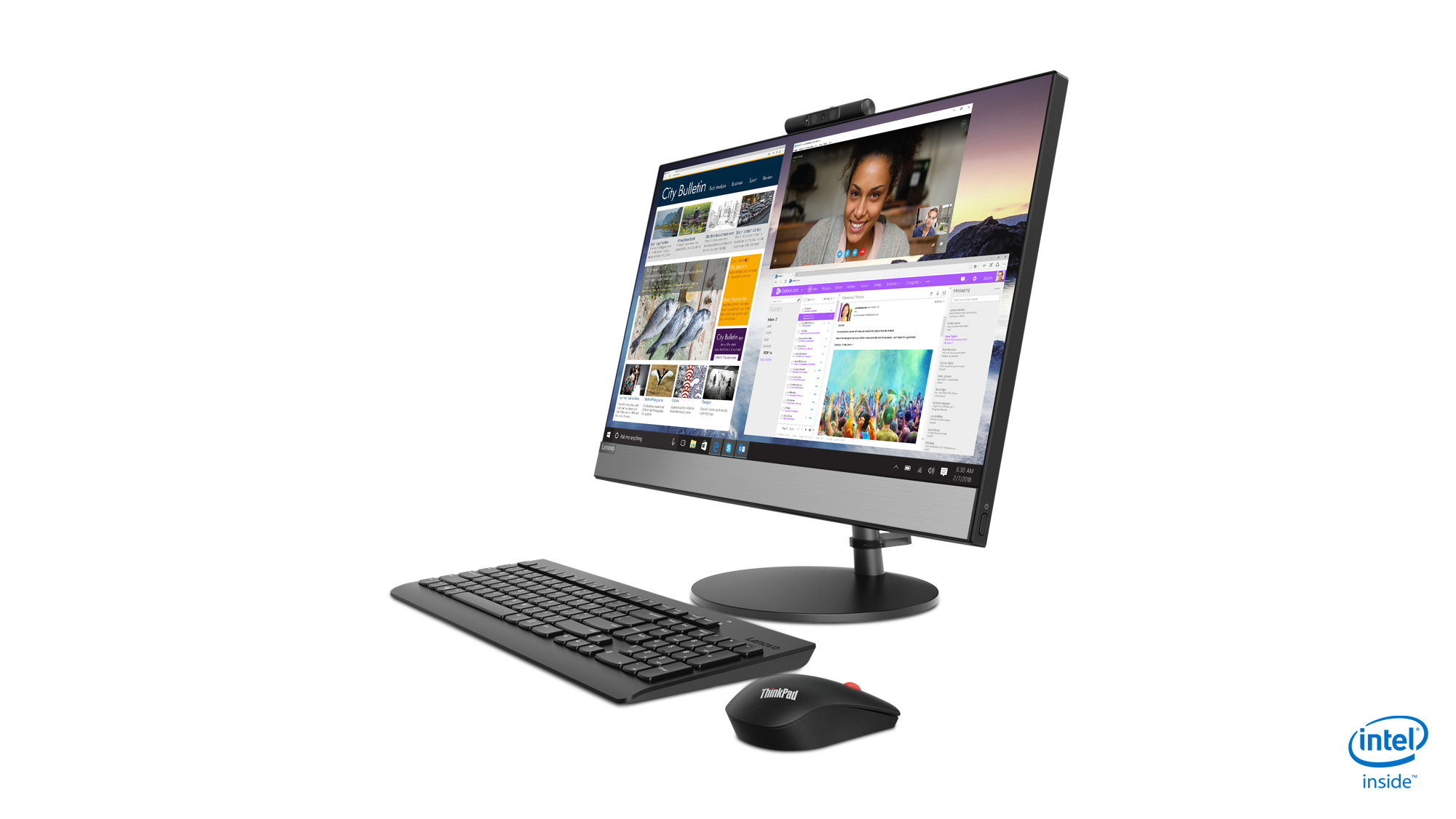 Lenovo V530 Intel® Core™ i7 i7-9700T 60.5 cm (23.8″) 1920 x 1080 pixels All-in-One PC 16 GB DDR4-SDRAM 512 GB SSD Windows 10 Pro Wi-Fi 5 (802.11ac) Black image 7