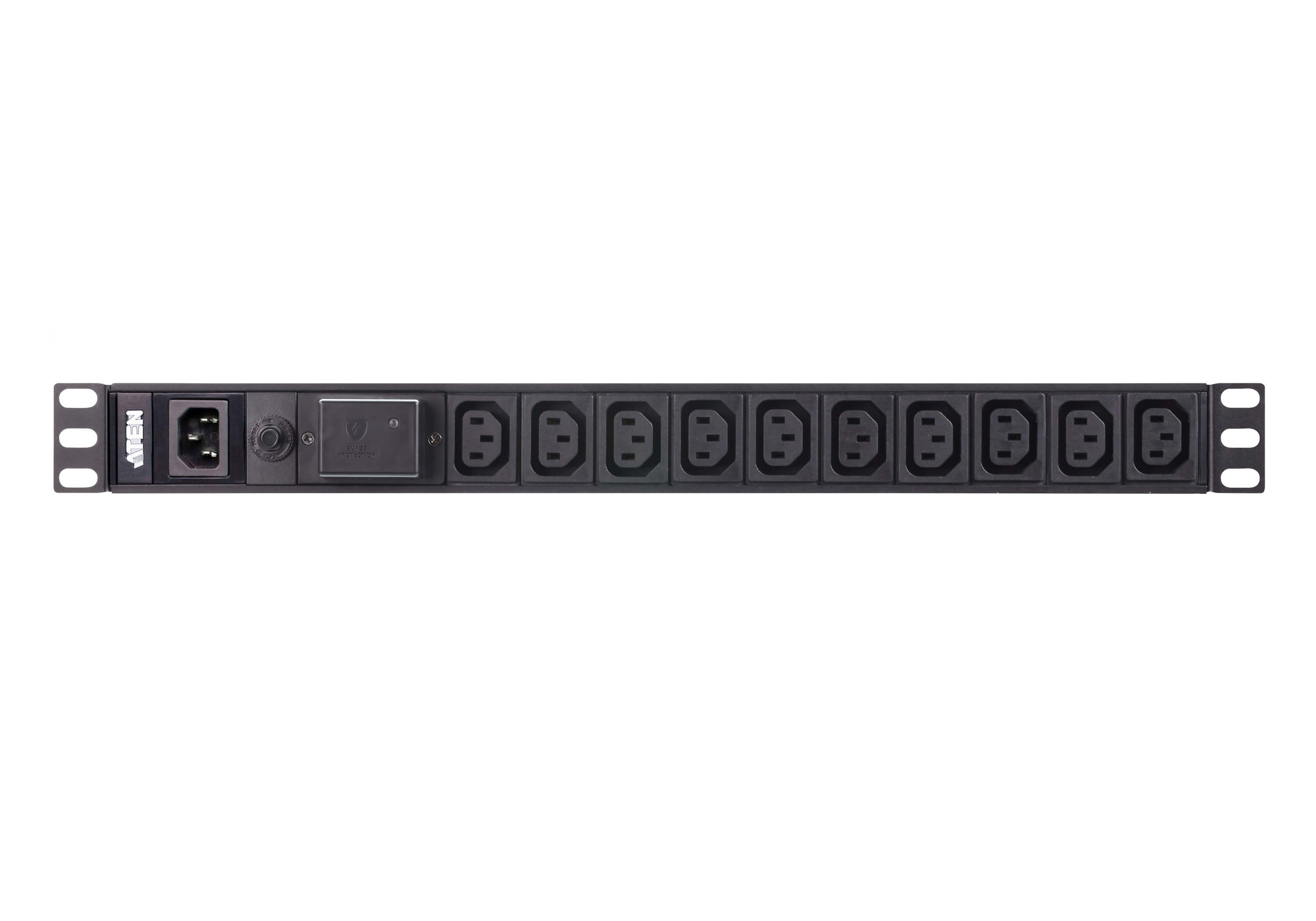 10 OUTLETS 15A BASIC PDU W/ SURGE PROTECTION - 100-240V