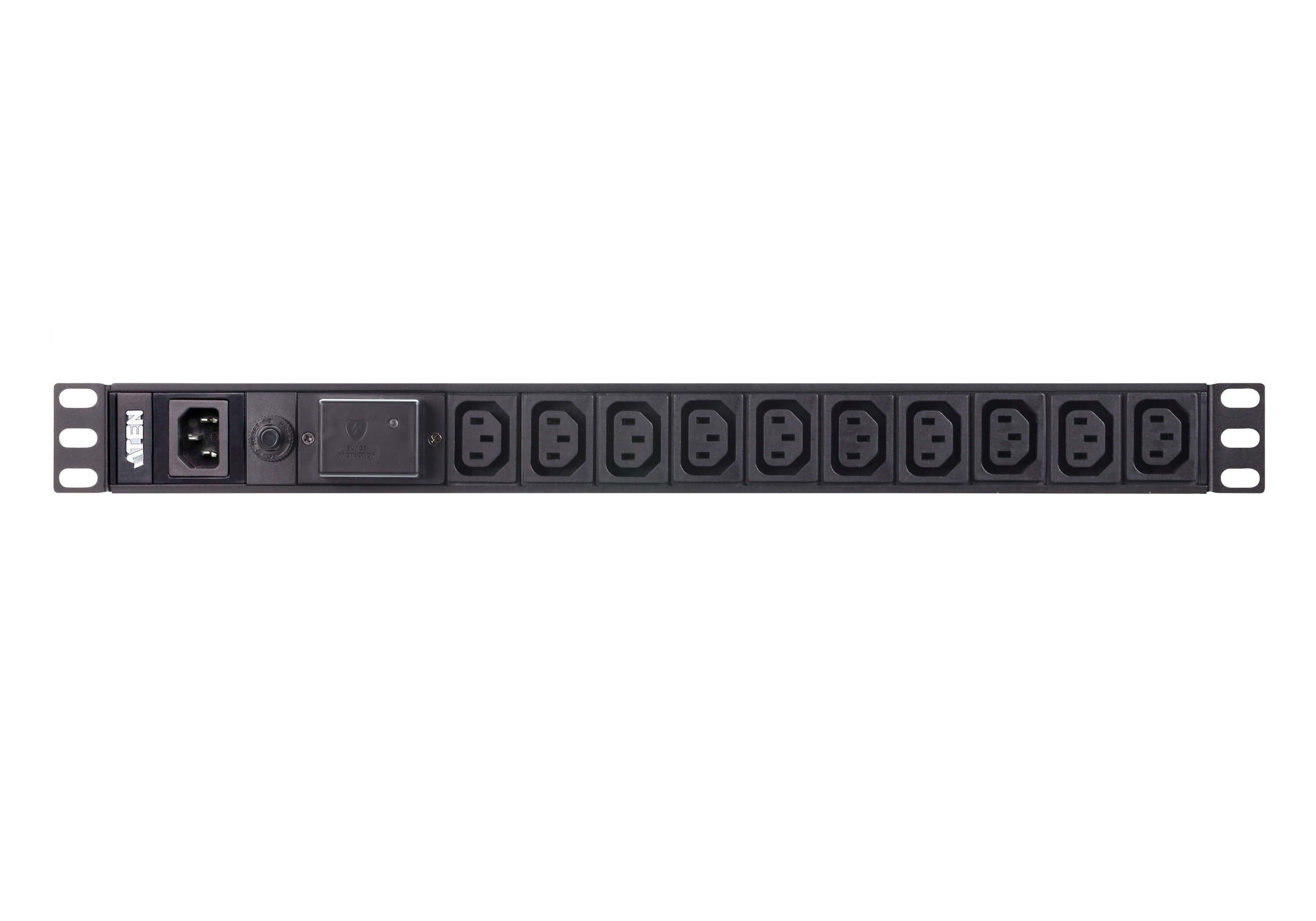 ATEN Basic PDU PE0110SG - Power distribution unit (rack-mountable) - AC 100-240 V - 2400 VA - input: IEC 60320 C14 - output connectors: 10 (10 x IEC 60320 C13) - 1U - 3.05 m cord