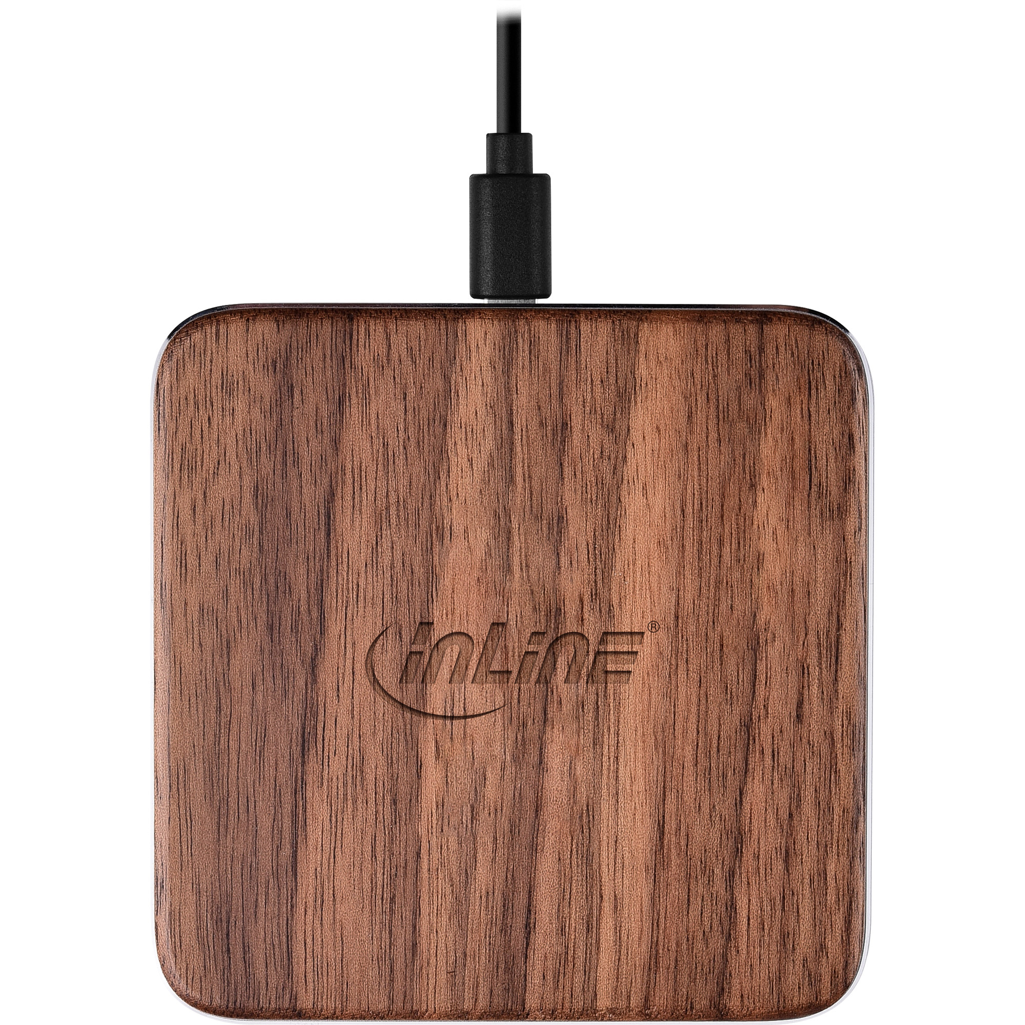 InLine Qi woodcharge, Smartphone wireless fast charger, 5/7.5/10W – image 3