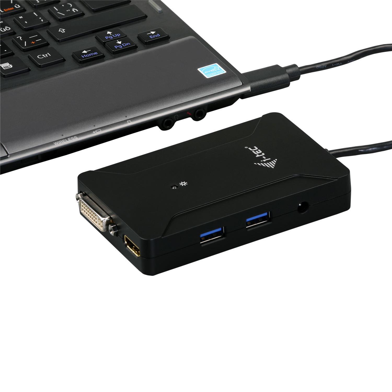 i-tec U3TRAVELDOCK2 laptop dock/port replicator Wired USB 3.2 Gen 1 (3.1 Gen 1) Type-A Black – image 2