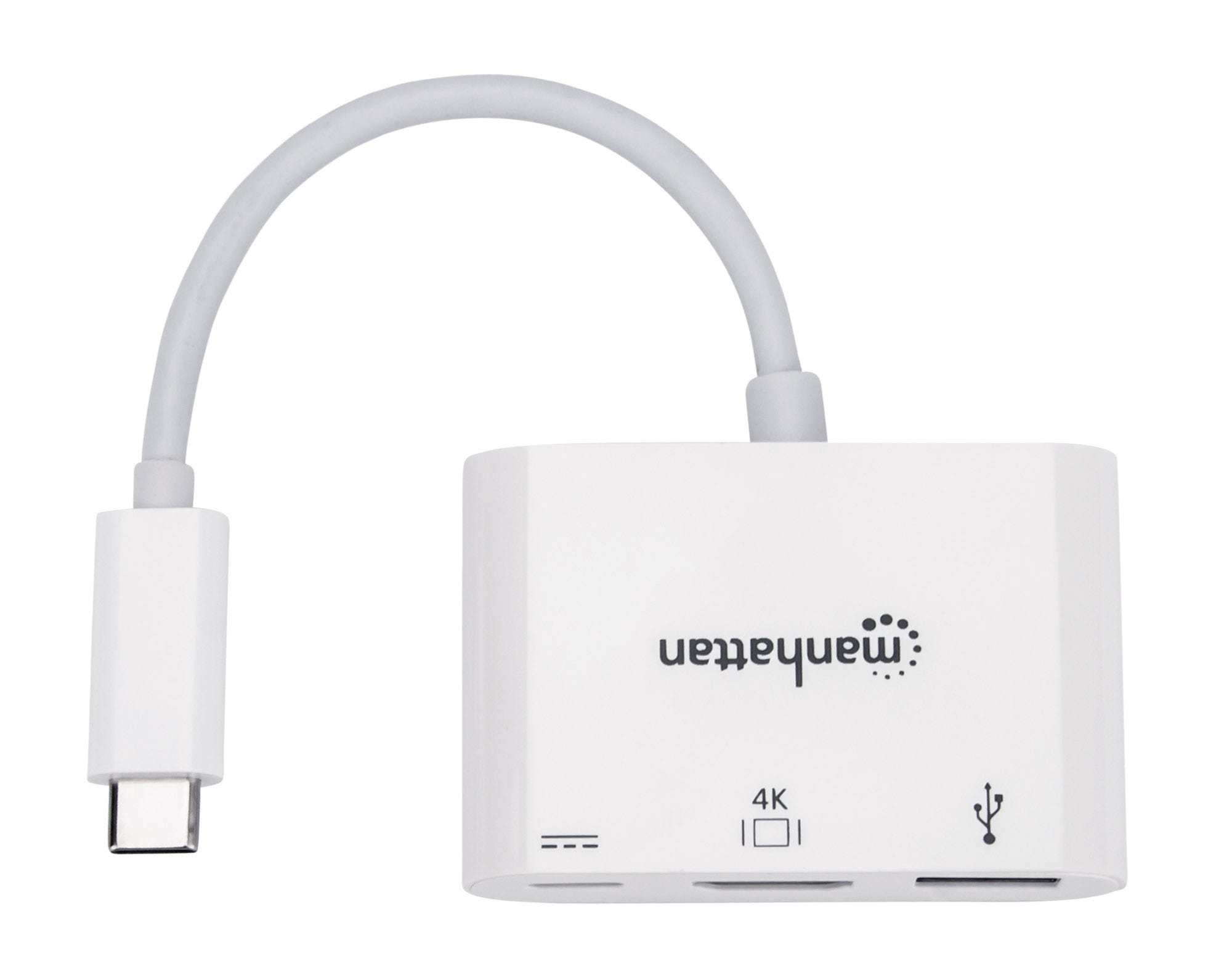 Manhattan USB-C Dock/Hub, Ports (x3): HDMI, USB-A and USB-C, With Power Delivery (60W) to USB-C Port (Note additional USB-C wall charger and USB-C cable needed) – image 4