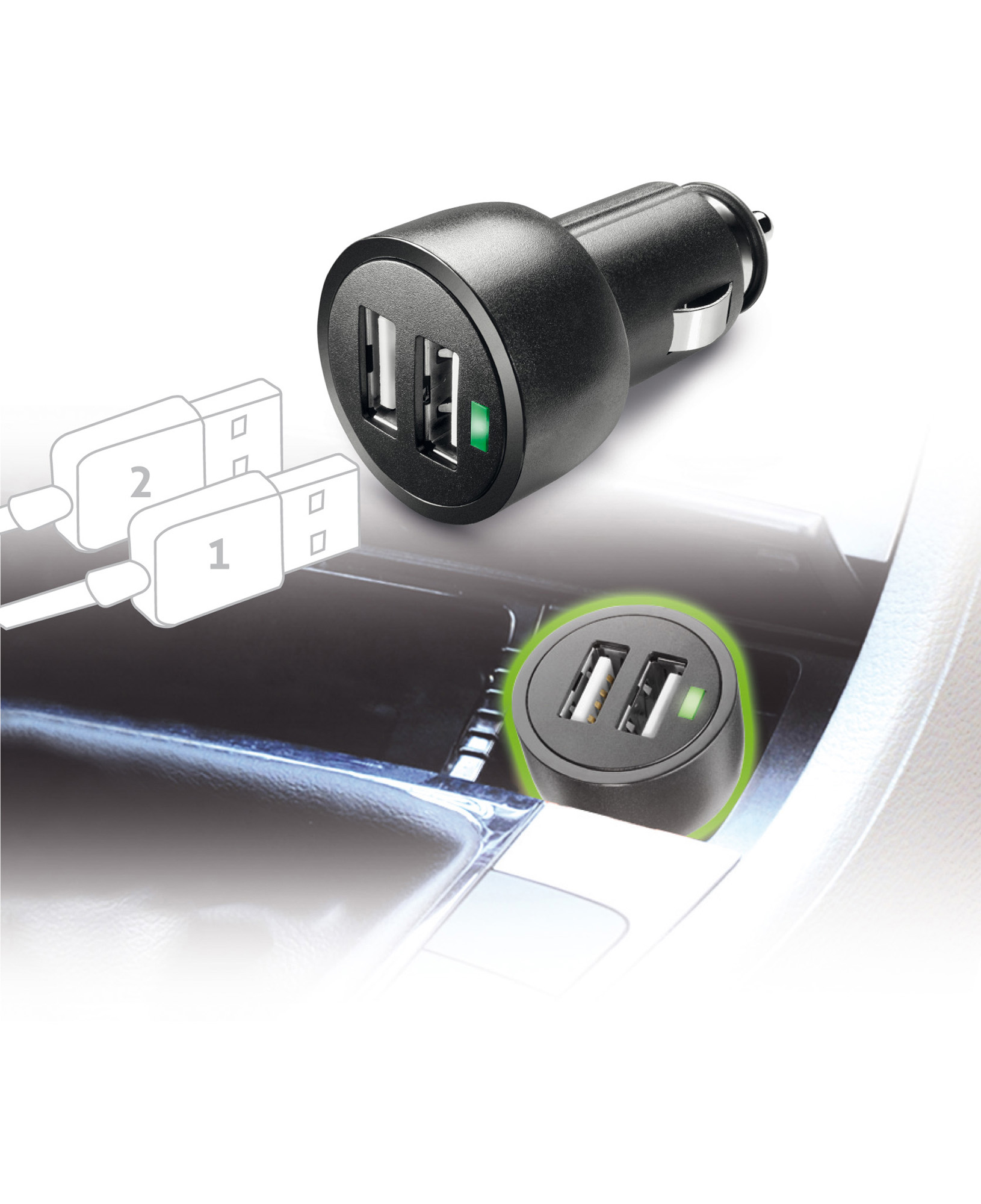 Cellularline USB Car Charger Dual Ultra - Tablets and Smartphones – image 3