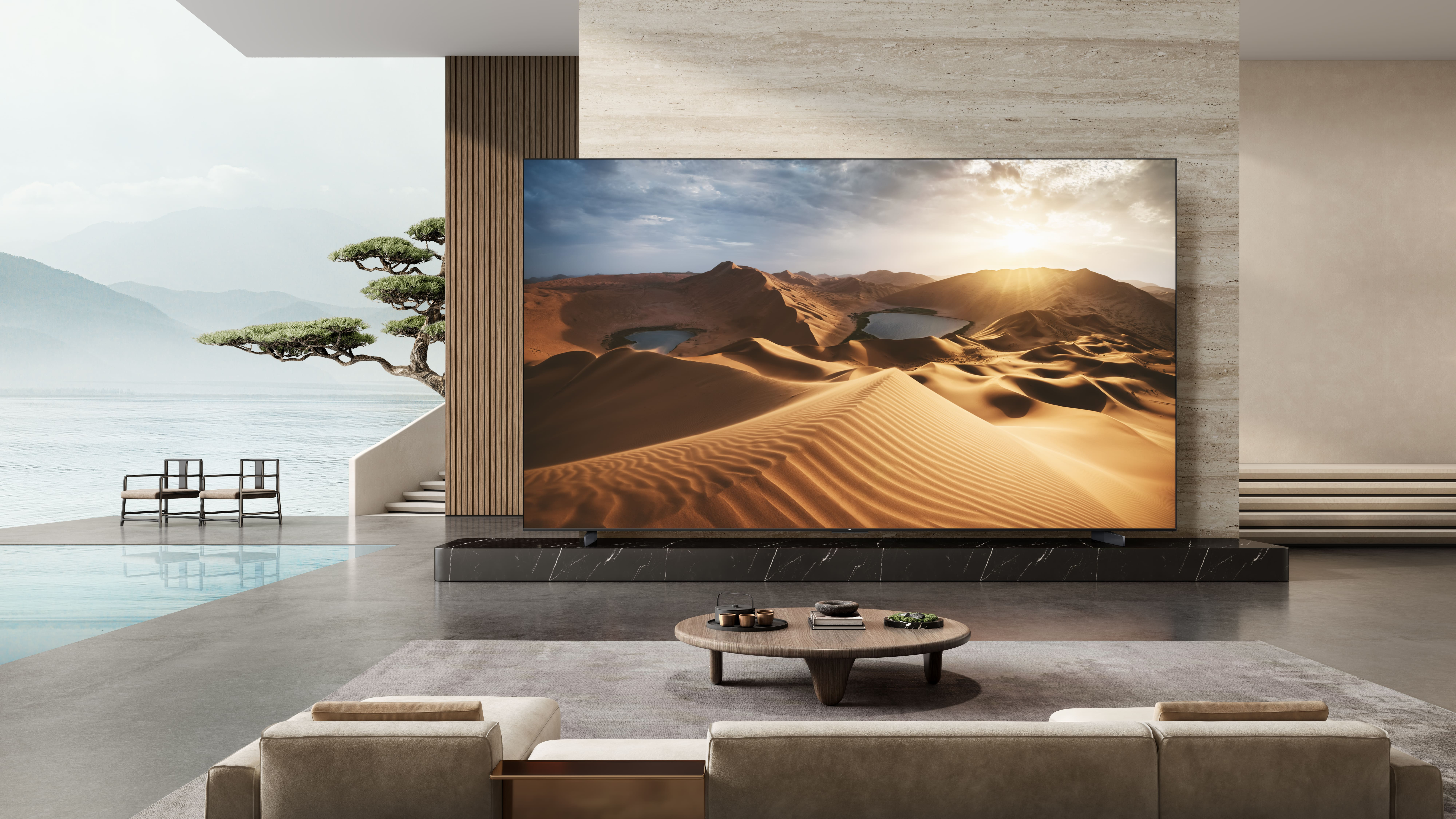 TV QLED TCL 115X955 Max 292 cm 4K UHD Google TV Aluminium brossé — photo 2