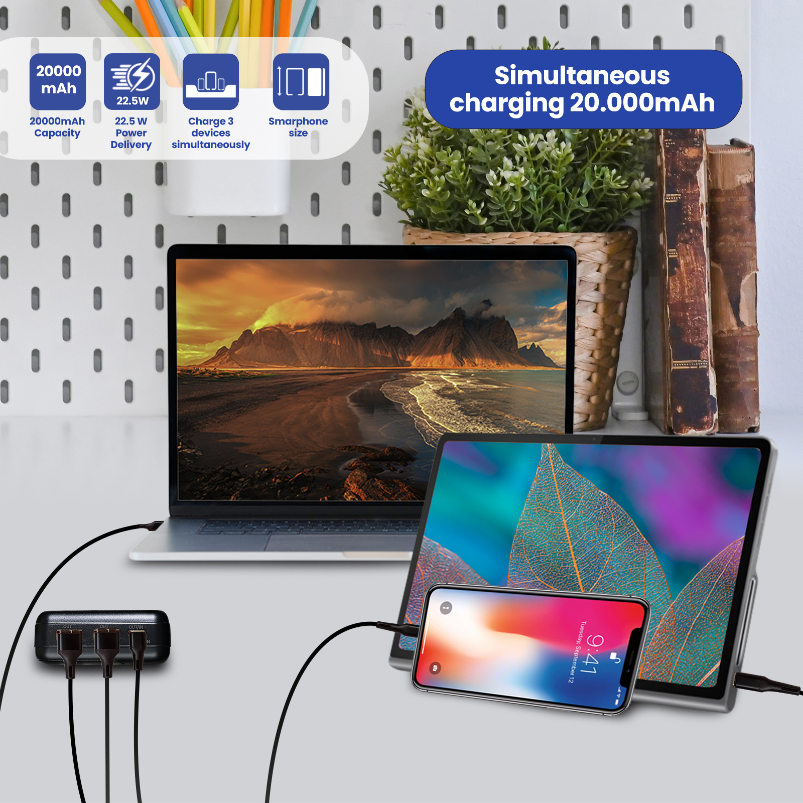 Ewent POWER BANK 20000mAh PD 22.5W – image 5