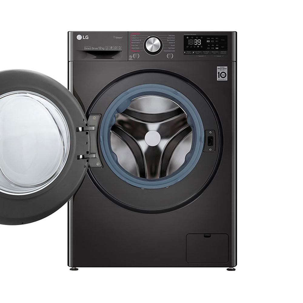 LG F4V9BCP2EE washer dryer Freestanding Front-load Black – image 2