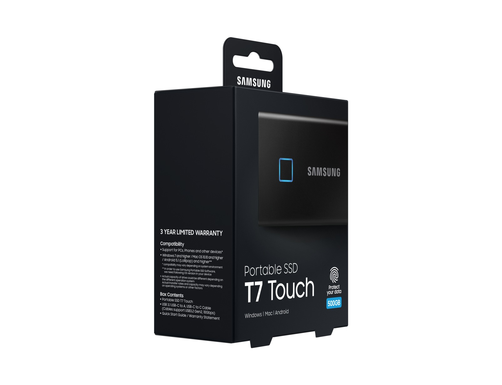 Samsung T7 Touch 500 GB USB Type-C 3.2 Gen 2 (3.1 Gen 2) Black image 15